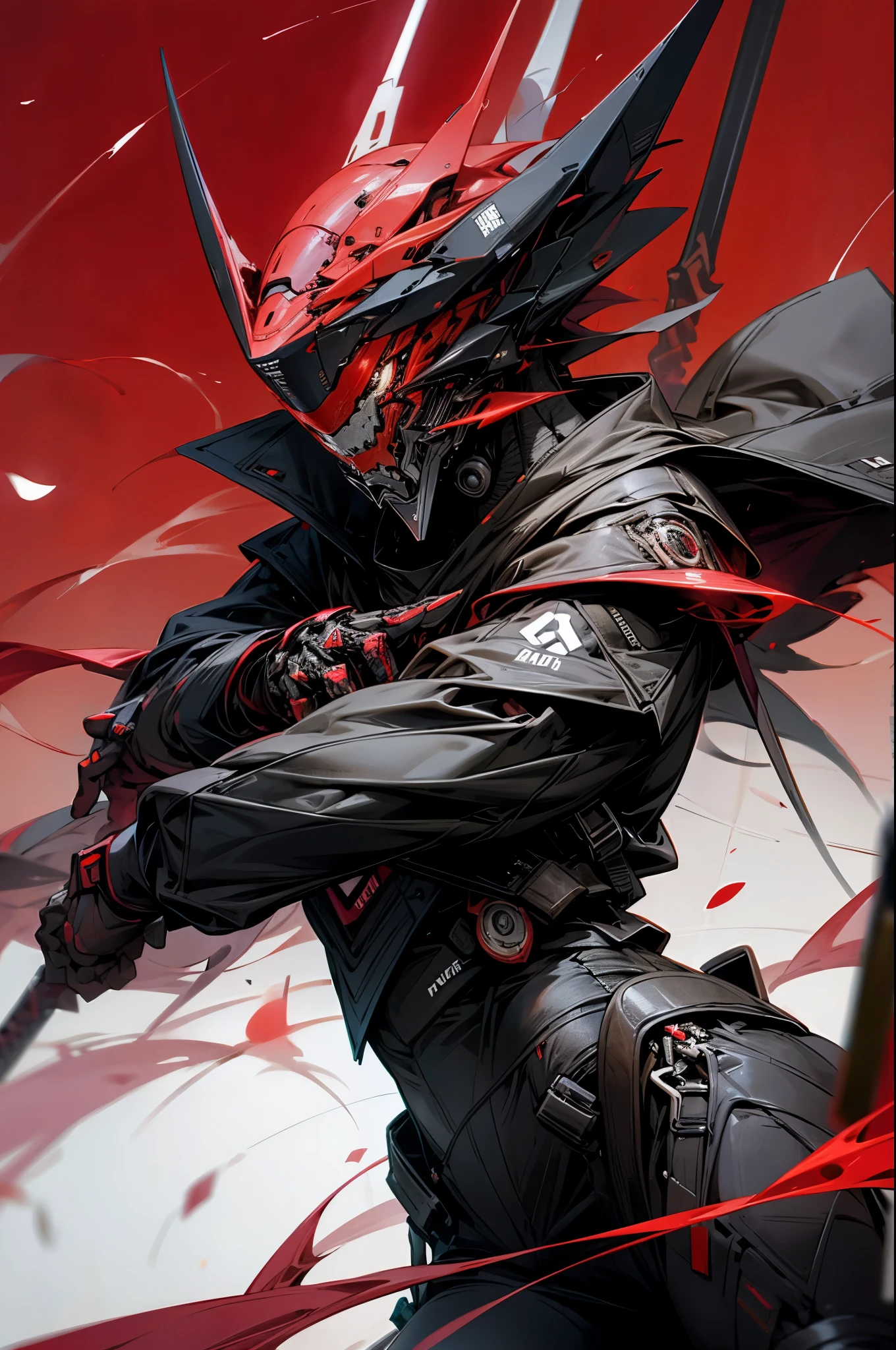 Humanoid Decisive Weapon、Dressed in a red aura