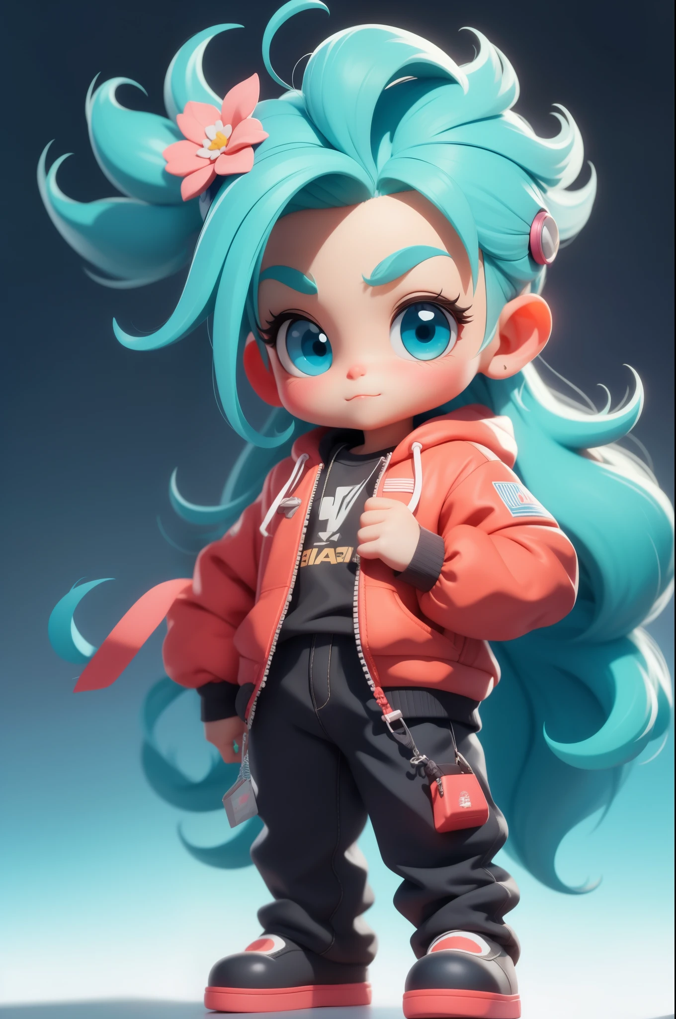 A super cute boy, full body, fantastic cute hair accessories Popmart blind box, IP design, clean bright background 3D rendering, OC rendering, 8k, soft focus, fine gloss super detail --ar 3:6 50 --q 2 --niji 5 --style expressiveness --s 2