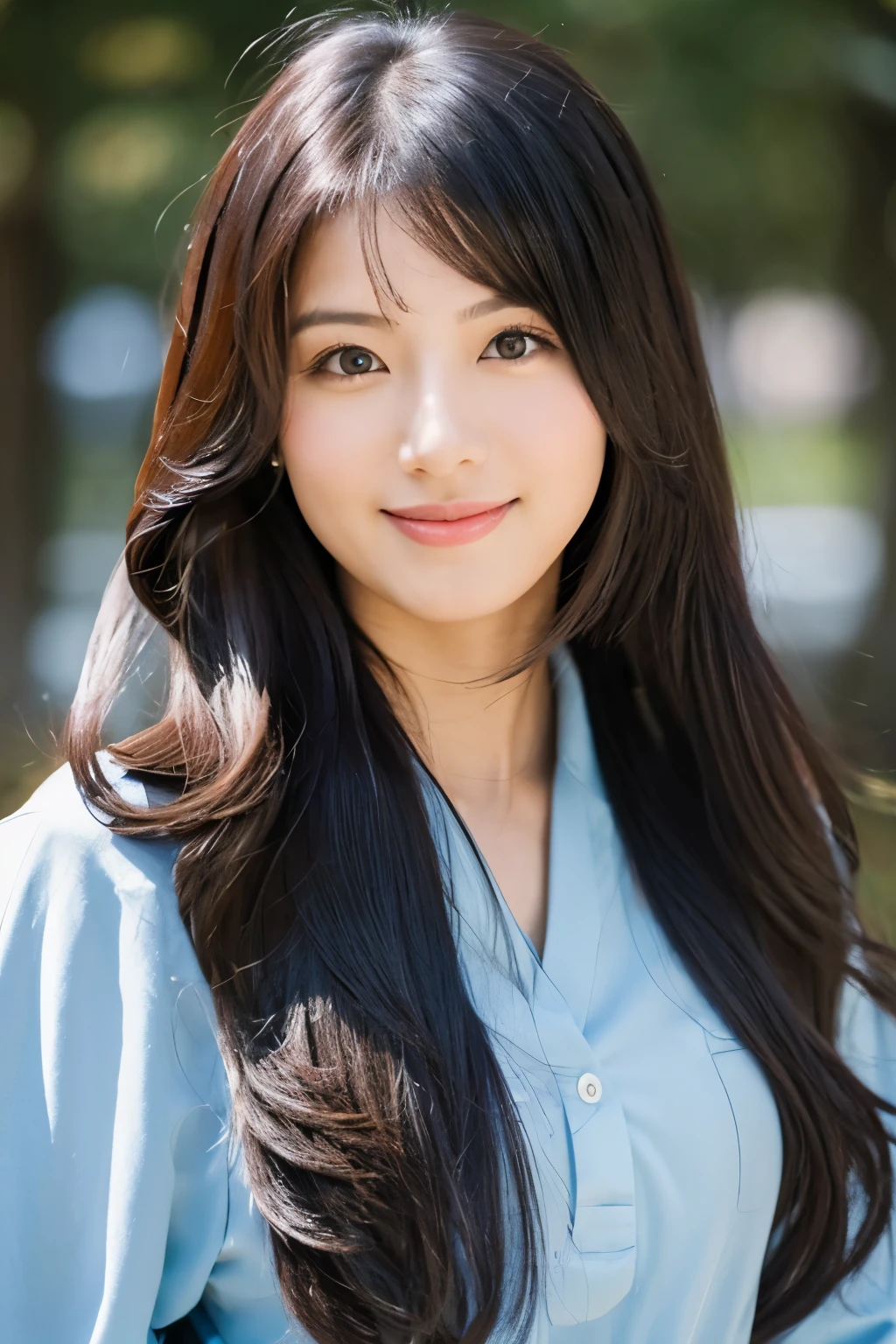 A Japanese Lady、Beautiful face、Longhaire