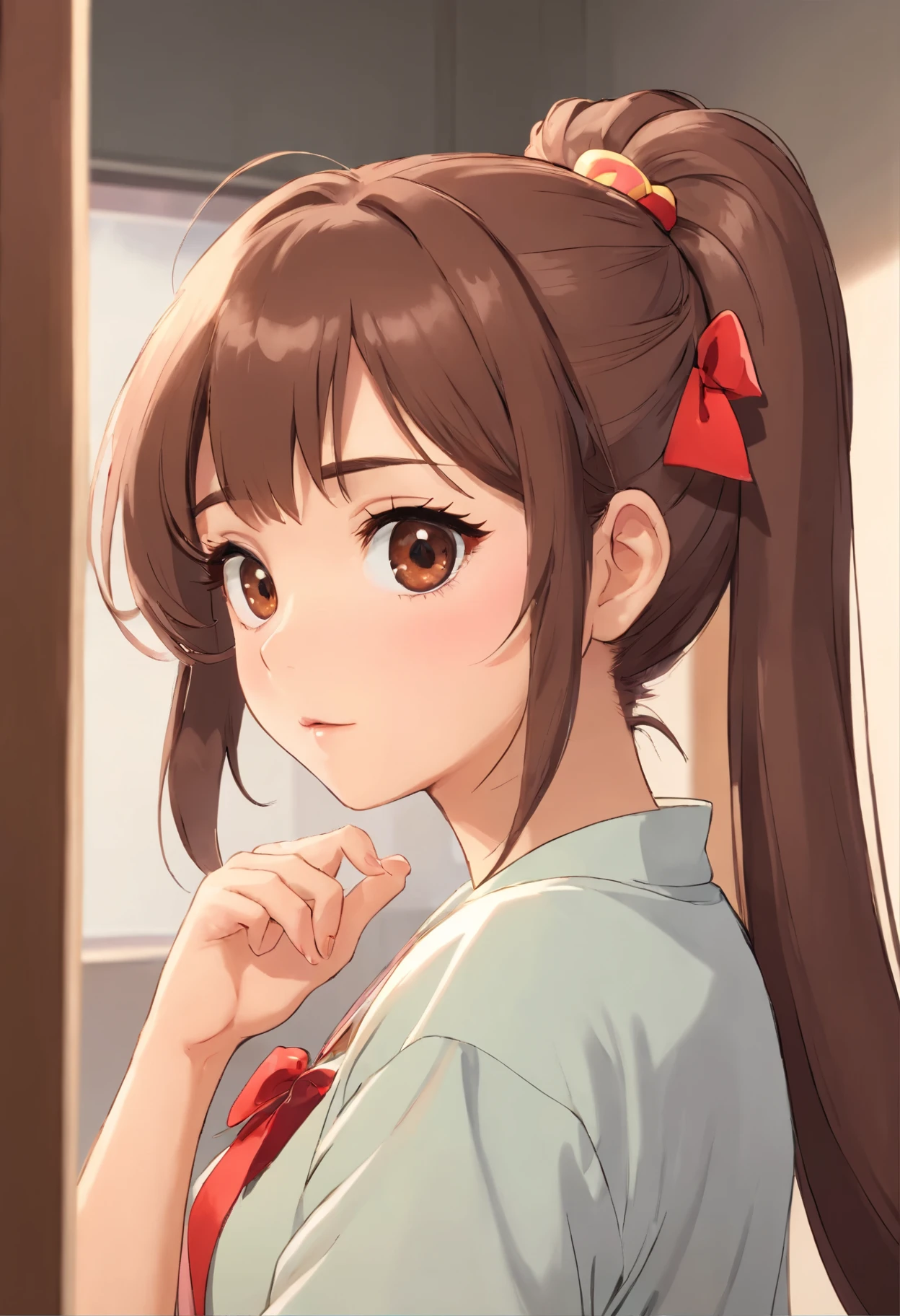 NFV, (Sex of a woman with a man),
(8K, Raw-Photo, Best quality, Masterpiece:1.2), (Realistic, photo Realistic:1.37),
1 girl, Nude 20 year old Japanese girl, (gets fucked by a man from behind), (doggy style sex foreground:1.3), (foreground:1.4), 1 person, (stood behind the girl and fucked her:1.3), Detailed black eyes, Innocent eyes, blush on cheeks , eyelash, Eyeshadow, Brown hair, lips, Brown eyes,
bang, cherry lips, hair tape, tape, A gift, hair A gift, ponytail, long hair,