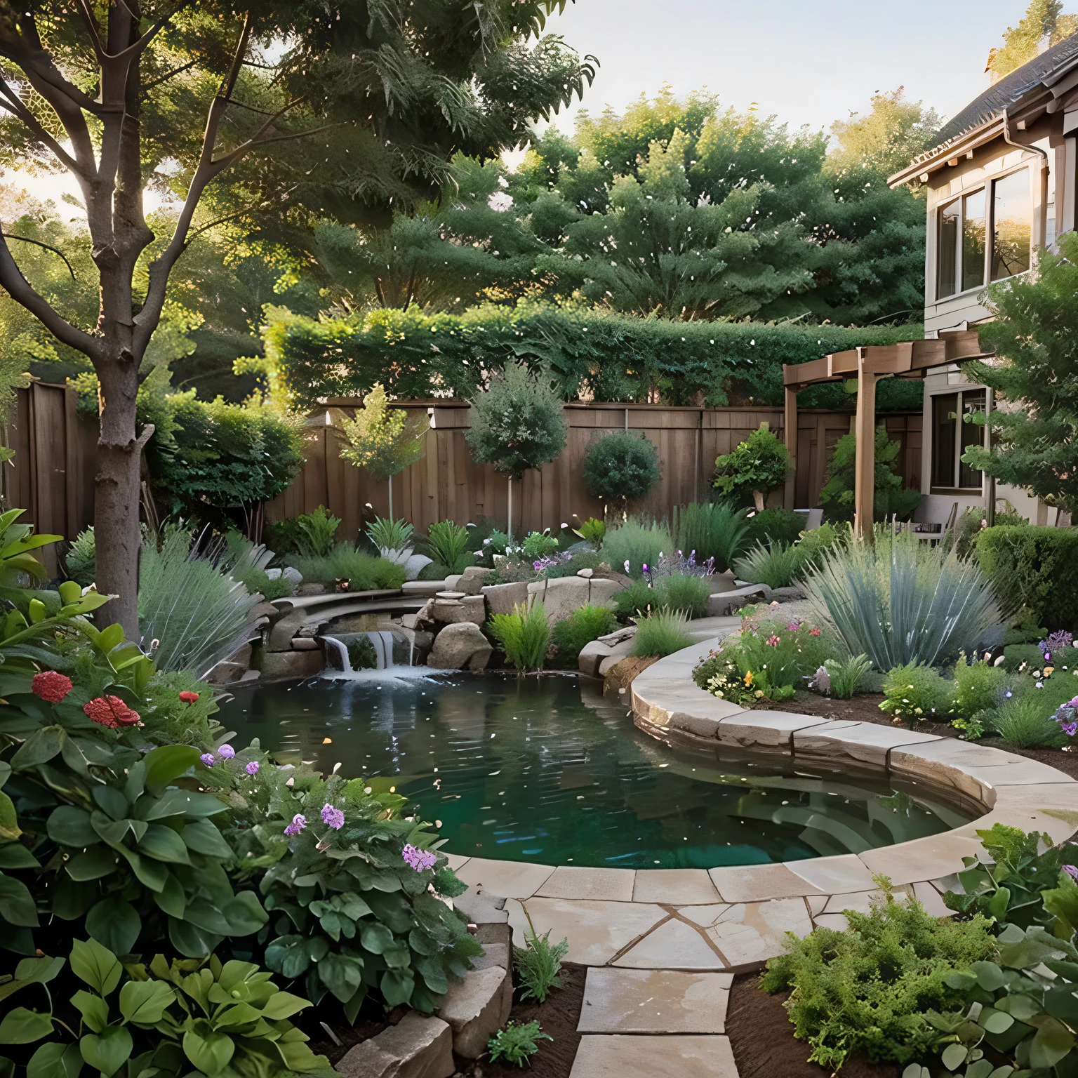 a beautiful oasis garden with landscape design ideas for your home
