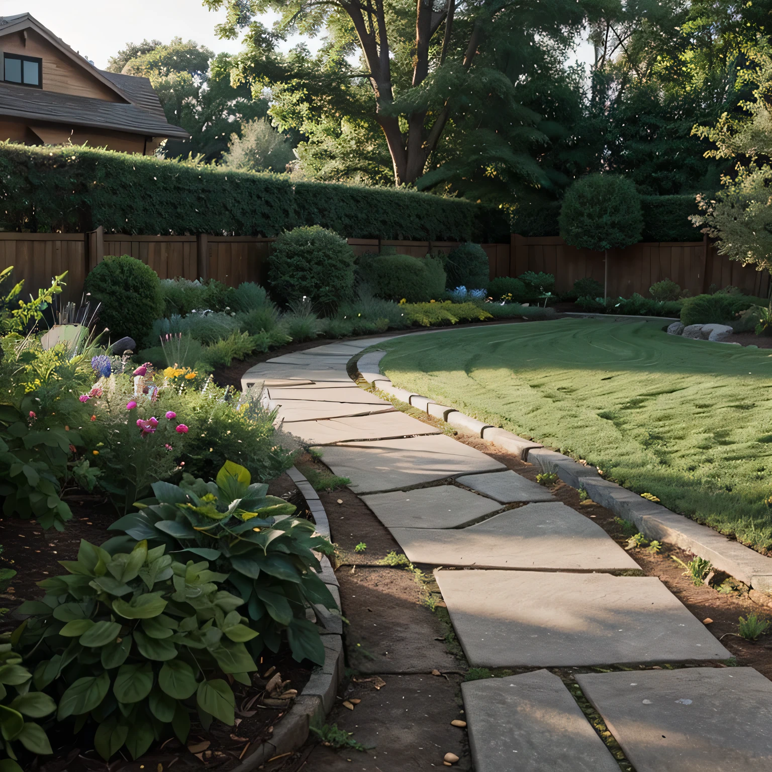 Landscape Design Garden edging being installed