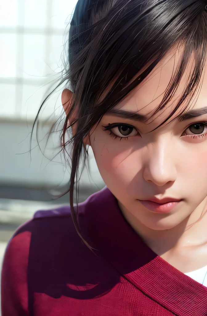(masterpiece, highest quality:1), (realistic:1.2), light, written boundary depth, (detailed face, face focus:1), game CG, Super detailed, 8k, intricate details, hiqcg,
1 girl, alone,anime, looking at the viewer, kunoichi, 15 years old, full body image, ninja pose, Japanese sword, kunoichi's clothes, Upper body, Ninja Run, tattoo, full body image, kunoichi pose