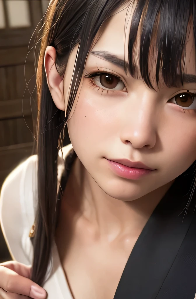 (masterpiece, highest quality:1), (realistic:1.2), light, written boundary depth, (detailed face, face focus:1), game CG, Super detailed, 8k, intricate details, hiqcg,
1 girl, alone,anime, looking at the viewer, kunoichi, 15 years old, full body image, ninja pose, Japanese sword, kunoichi's clothes, Upper body, Ninja Run, tattoo, full body image, kunoichi pose