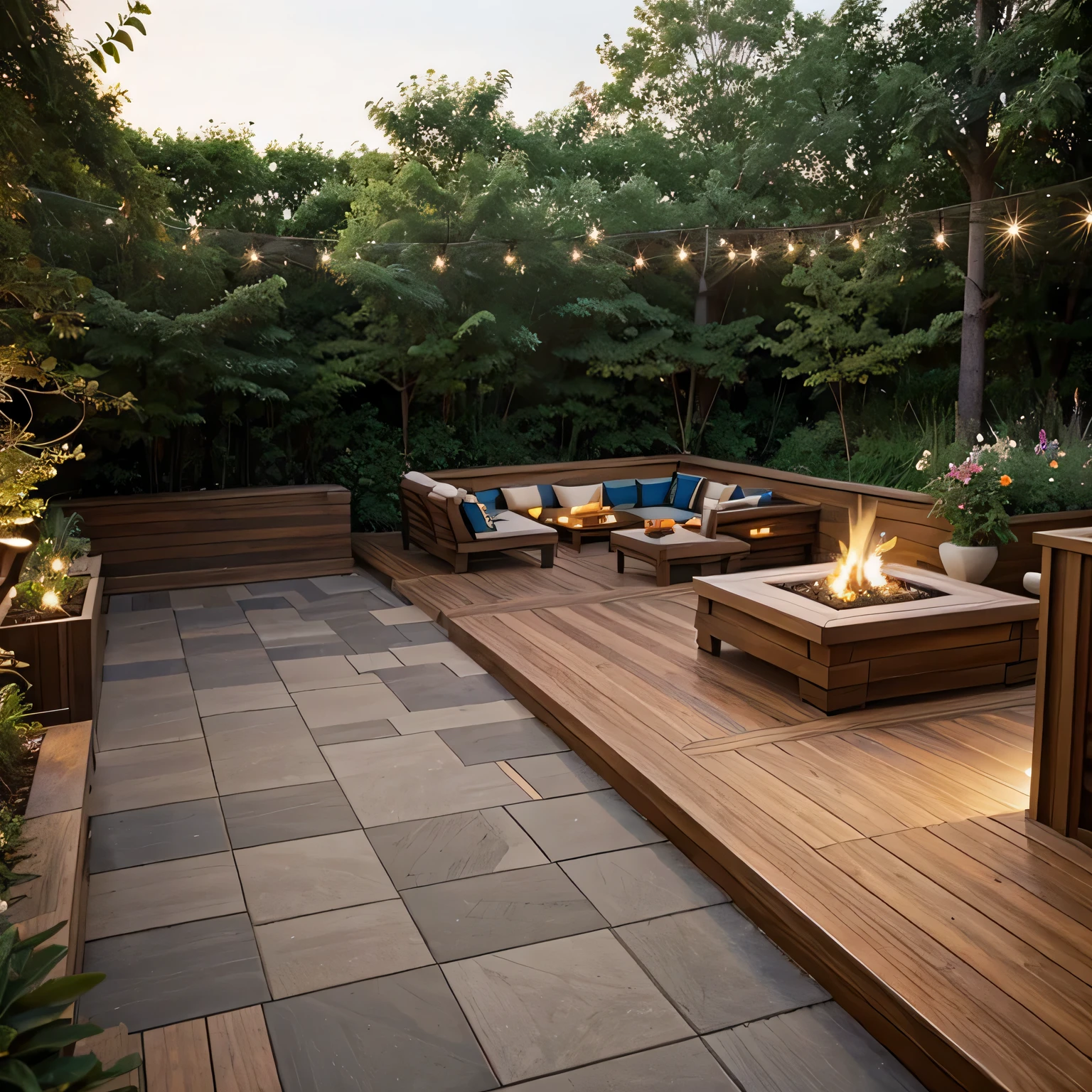 garden areas patios and decks