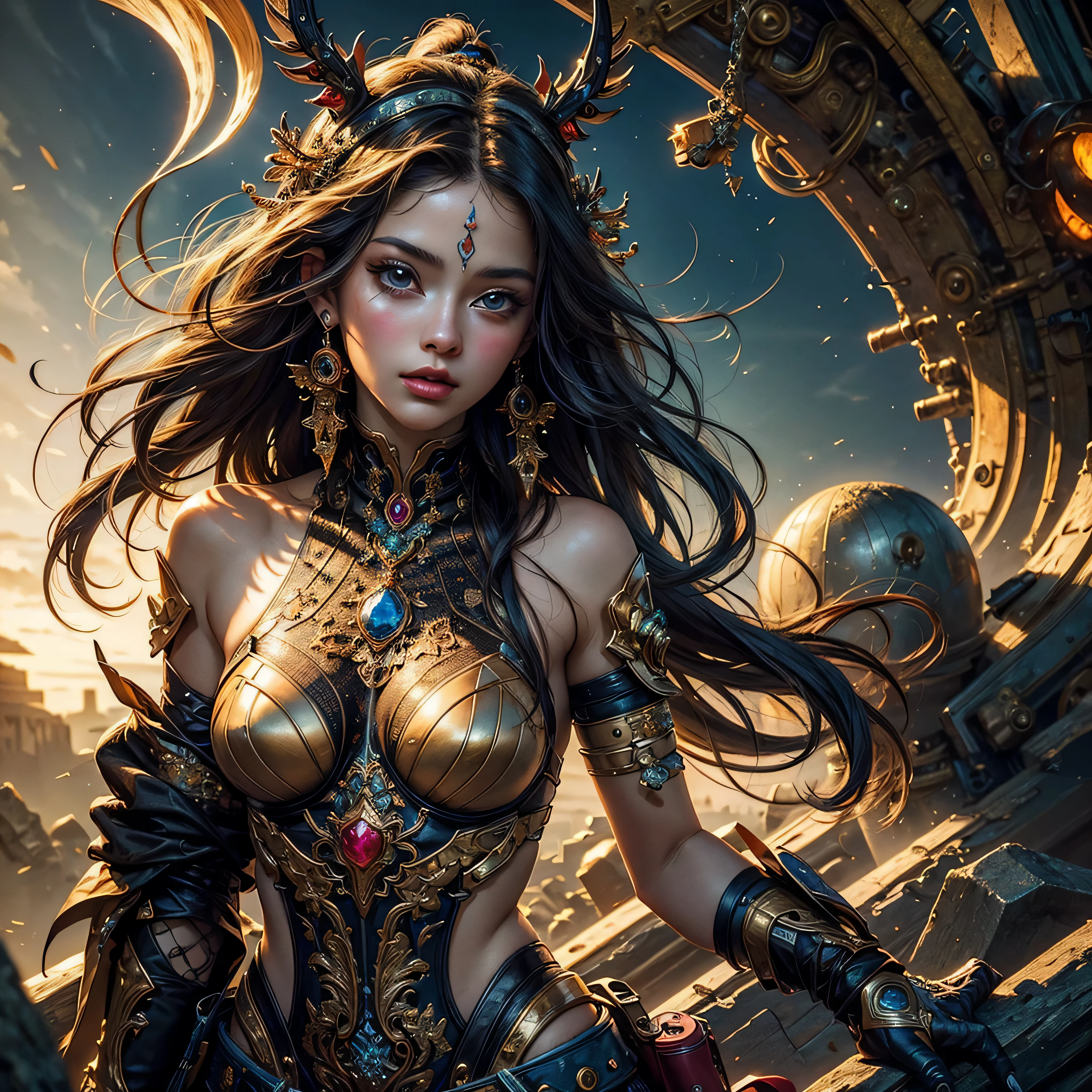 (masterpiece, top quality, best quality, official art, beautiful and aesthetic:1.2), (1girl), extreme detailed,(fractal art:1.3),colorful,highest detailed