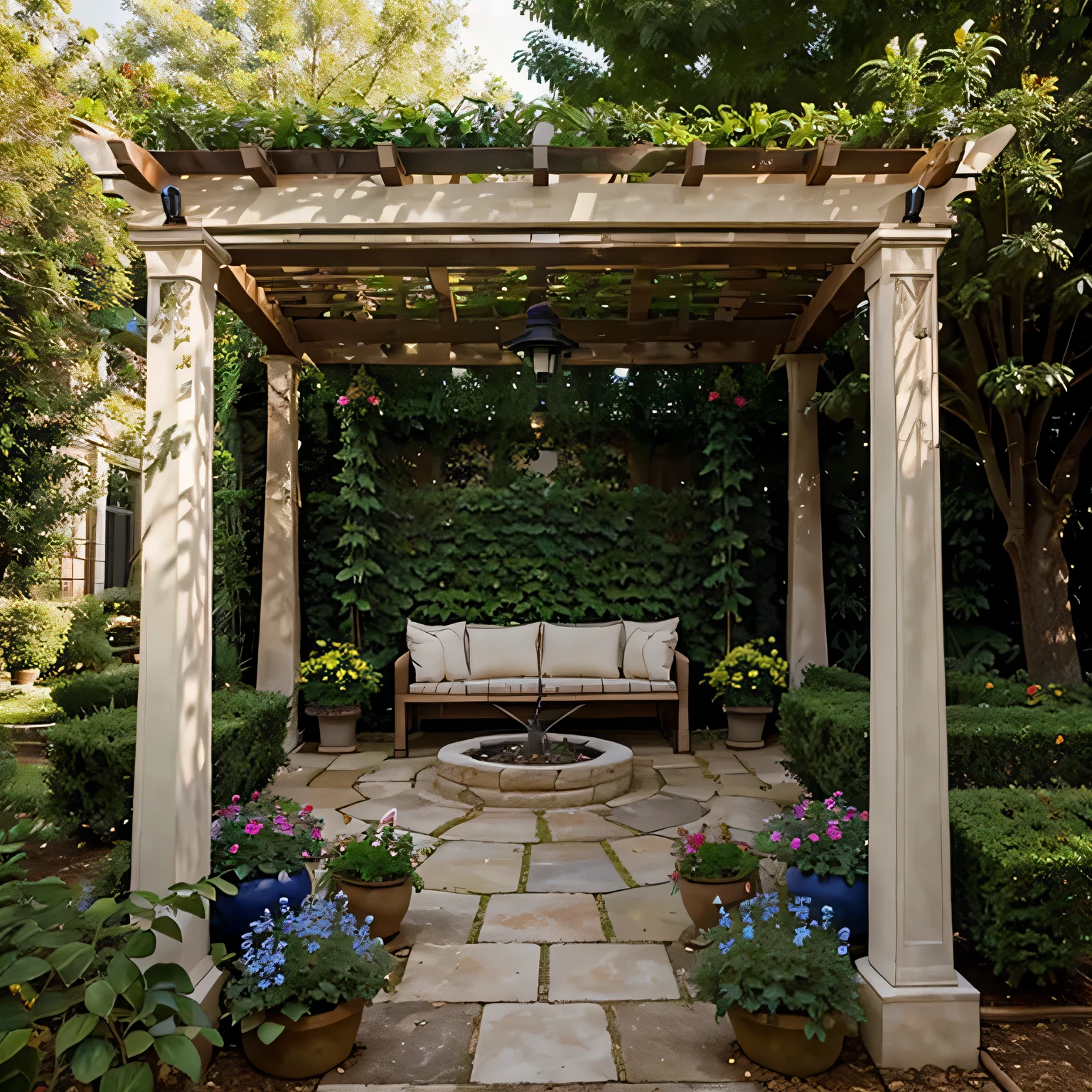 garden areas arbors and pergolas covered in climbing plants