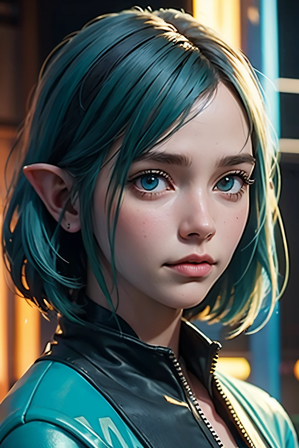 cyberpunk elf netrunner