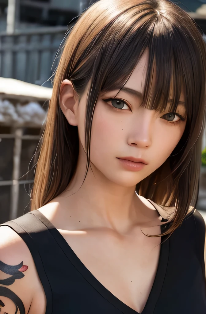 (masterpiece, highest quality:1), (realistic:1.2), light, written boundary depth, (detailed face, face focus:1), game CG, Super detailed, 8k, intricate details, hiqcg,
1 girl, alone,anime, looking at the viewer, kunoichi, , full body image, ninja pose, Japanese sword, kunoichi's clothes, Upper body, Ninja Run, tattoo, full body image, kunoichi pose