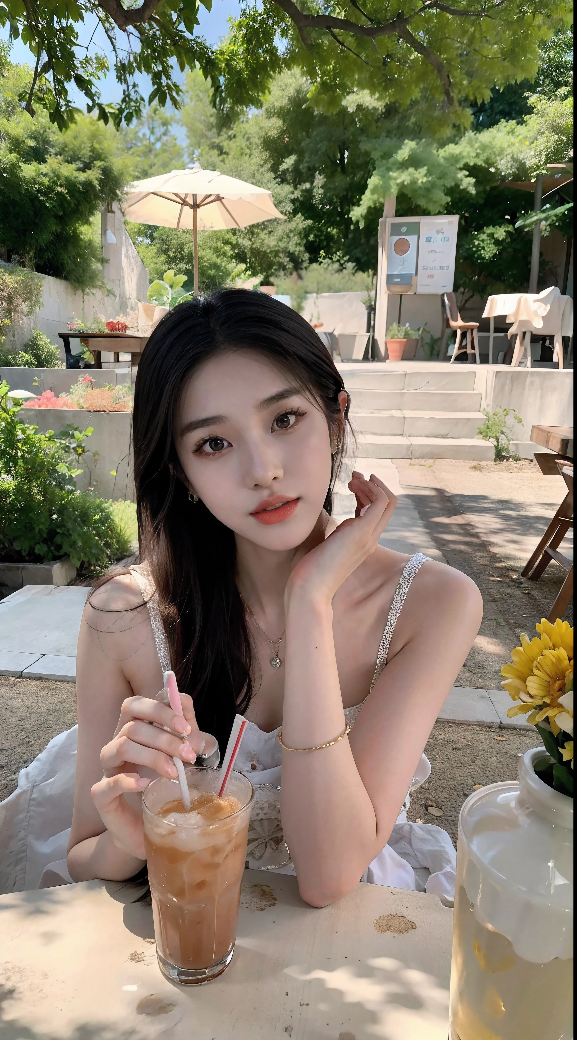 Alafi women sitting at table,holding a drink in hand, Beautiful young Korean woman, Beautiful young Korean woman, Urzans, beautiful korean woman, Shin Jinying, Young cute korean face, Dilireba, Xintong Chen, a lovely young woman, cute korean actress, korean girl, Cui Xianhua, young cute girl