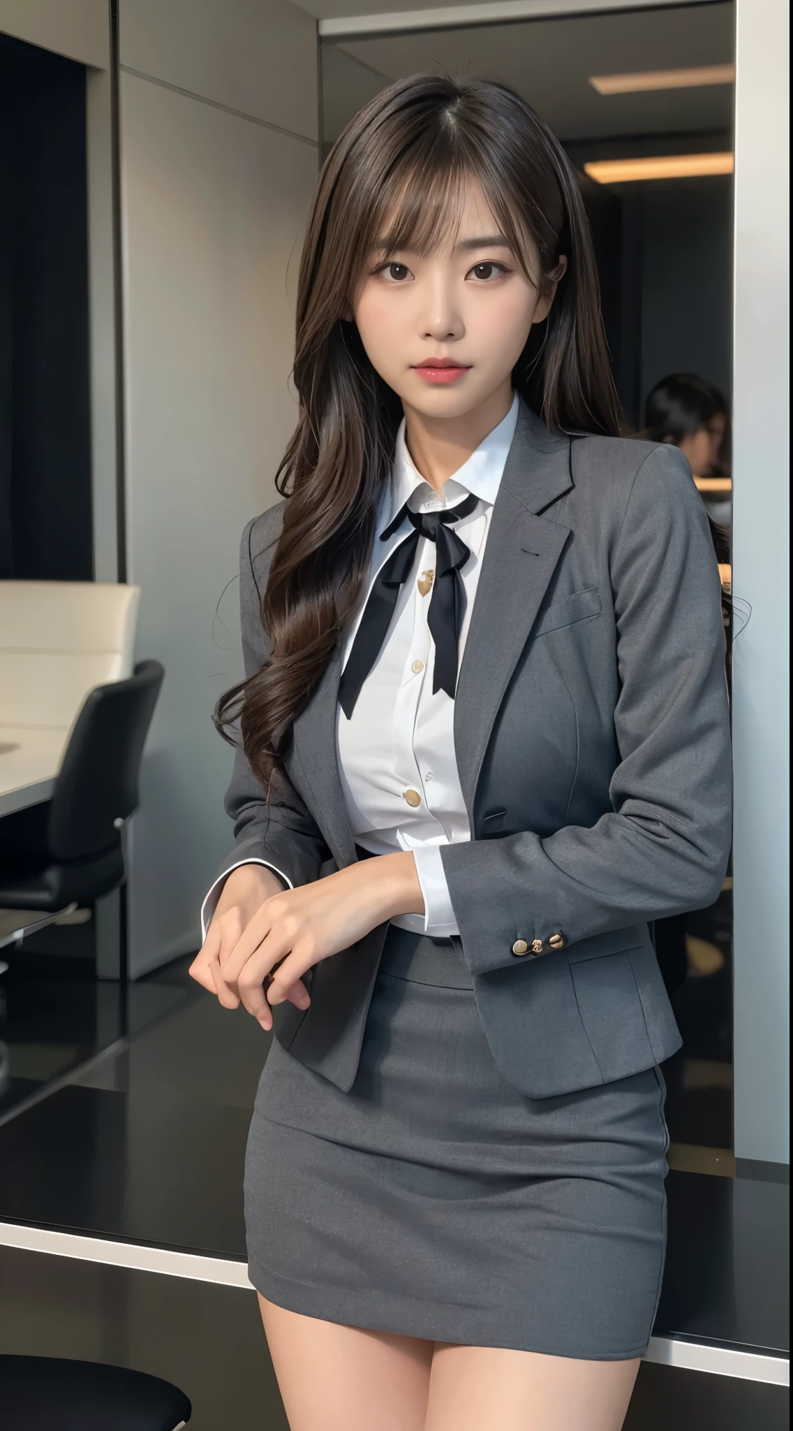 arafed asian woman in a suit posing at a desk, girl in a suit, girl in a suit, wearing a strict suit, wearing a tight suit, wearing a business suitいる, 厳格なin a suit, 厳格なwearing a business suitいる, wearing a business suit, wearing a business suitいる, luxury suit, korean girl, in a suit, slim girl photo, tight clothes,super mini skirt,