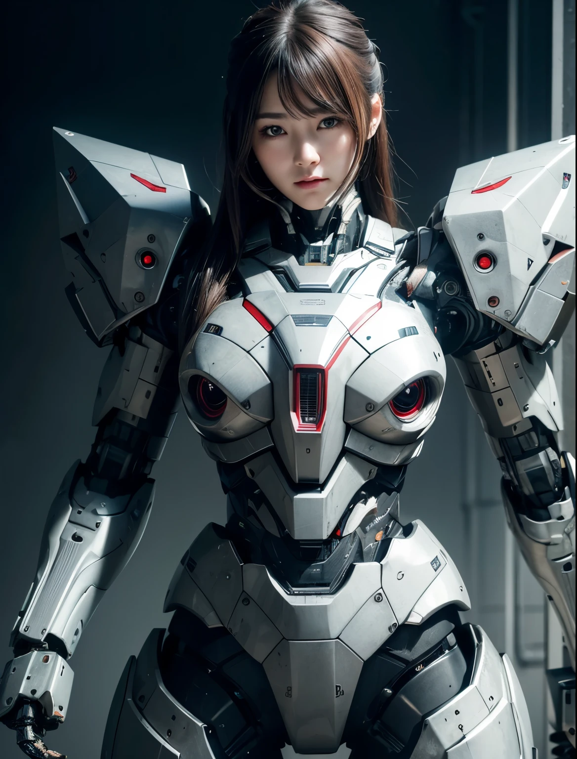  Super detailed, advanced details, high quality, 最high quality, High resolution, 1080p, hard disk, beautiful,(war machine),beautifulサイボーグ女性,Mecha cyborg girl,battle mode,Mecha body girl,She is wearing a futuristic war machine weapon mecha