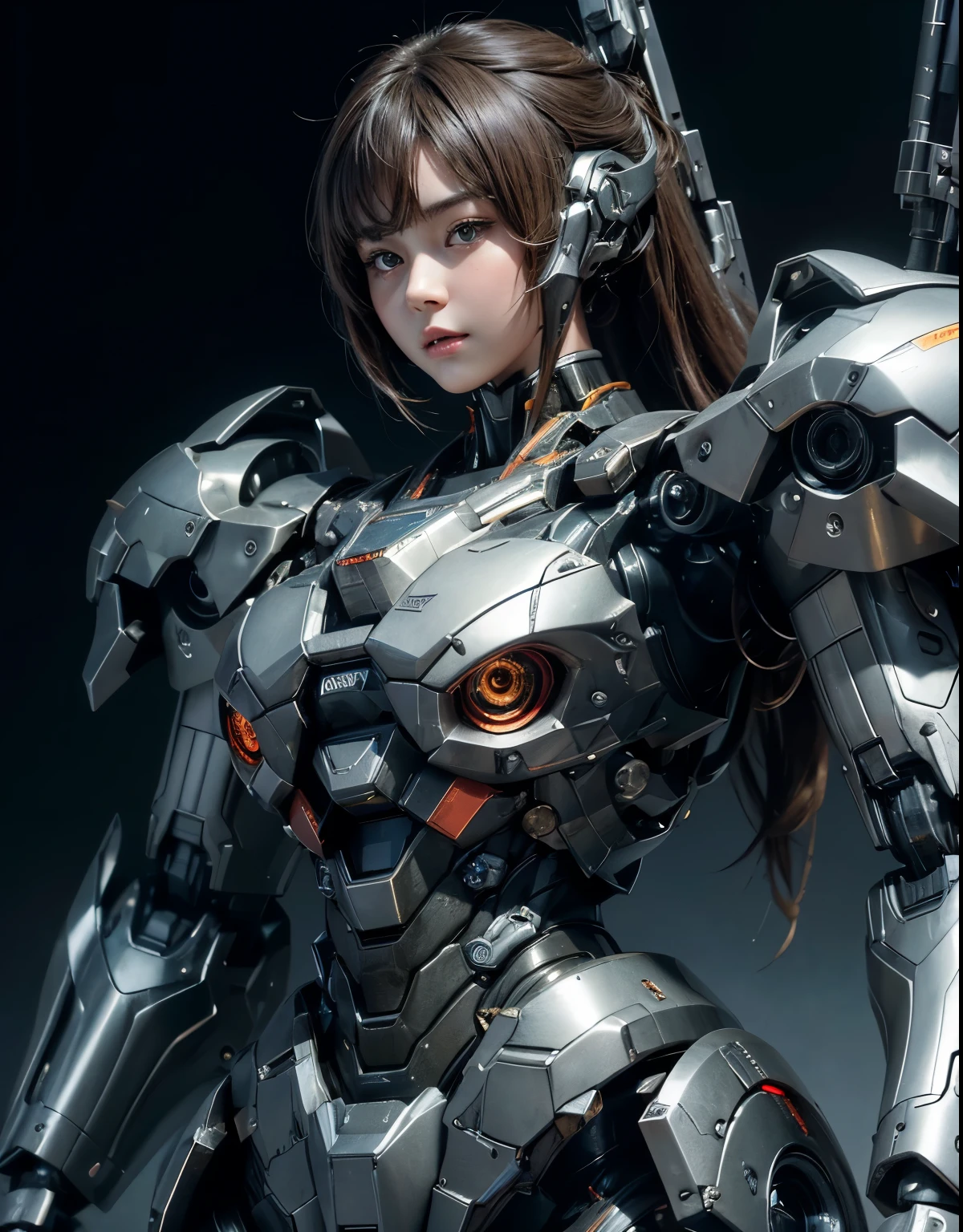 rough skin, Super detailed, advanced details, high quality, 最high quality, High resolution, 1080p, hard disk, beautiful,(war machine),beautifulサイボーグ女性,Mecha cyborg girl,battle mode,Mecha body girl,She is wearing a futuristic war machine weapon mecha,