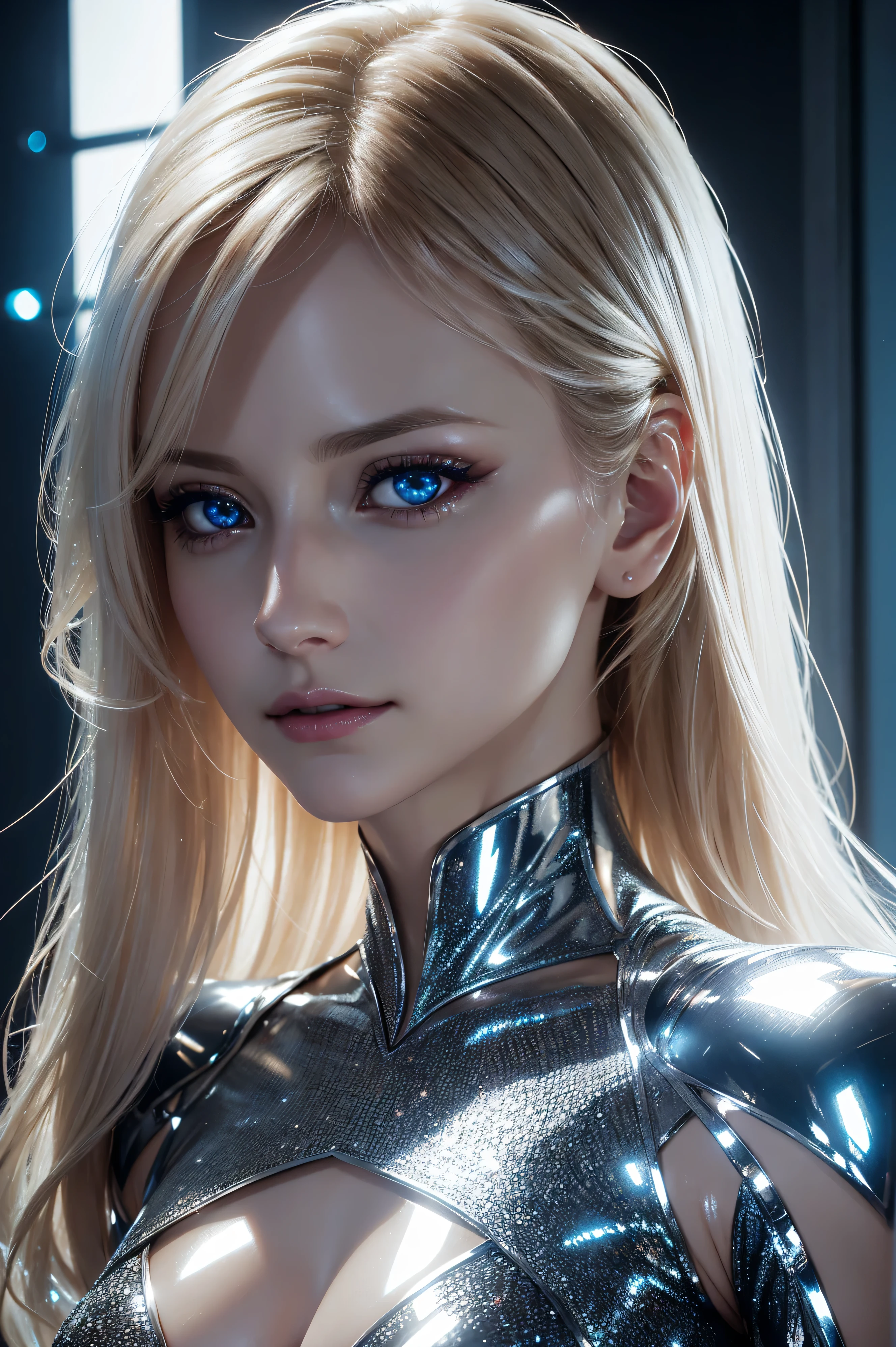 Beth Riesgraf, wearing crystalline latex sexy clothes transparent. professionally retouched, soft lighting, realistic, smooth face, perfect eyes, sharp focus on eyes, 8 k, high definition, insanely detailed, intricate, elegant. in a natural background.