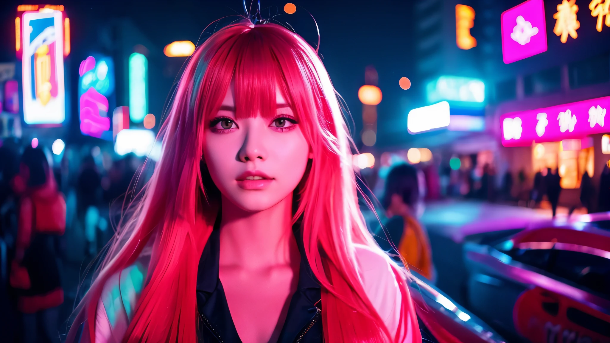 bright　Light　anime　night　beauty neon city