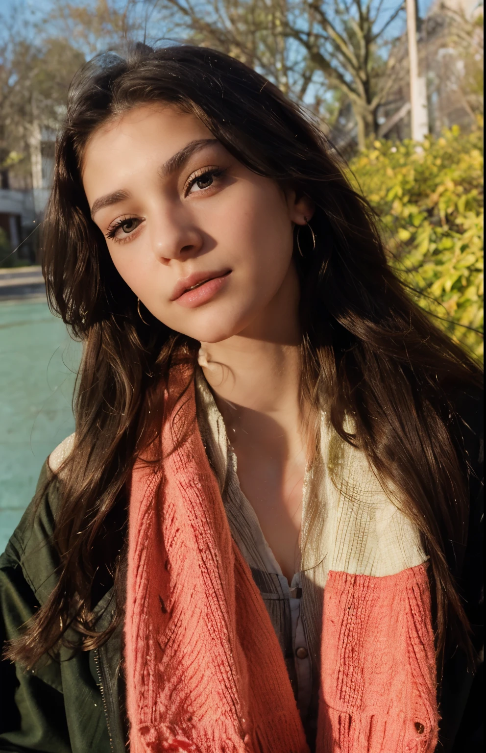 arafed woman in a bikini top and jeans posing for a picture, justina blakeney, portrait sophie mudd, violet myers, madison beer, madison beer girl portrait, female camila mendes, dua lipa, kailee mandel, :: madison beer, profile image, long braided green hair, charli bowater, olive skinned, profile pic