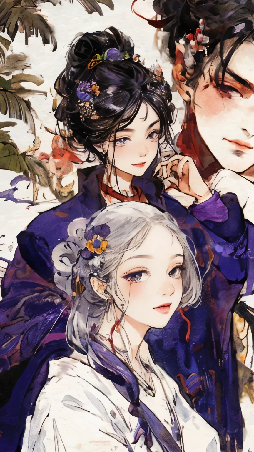 (((masterpiece))), best quality, illustration, 4k wallpaper, movie lighting, Ridiculous, 1girl's portrait, long hair, purple crystal hair, glowing hair, bloom hair, Costume princess, look forward