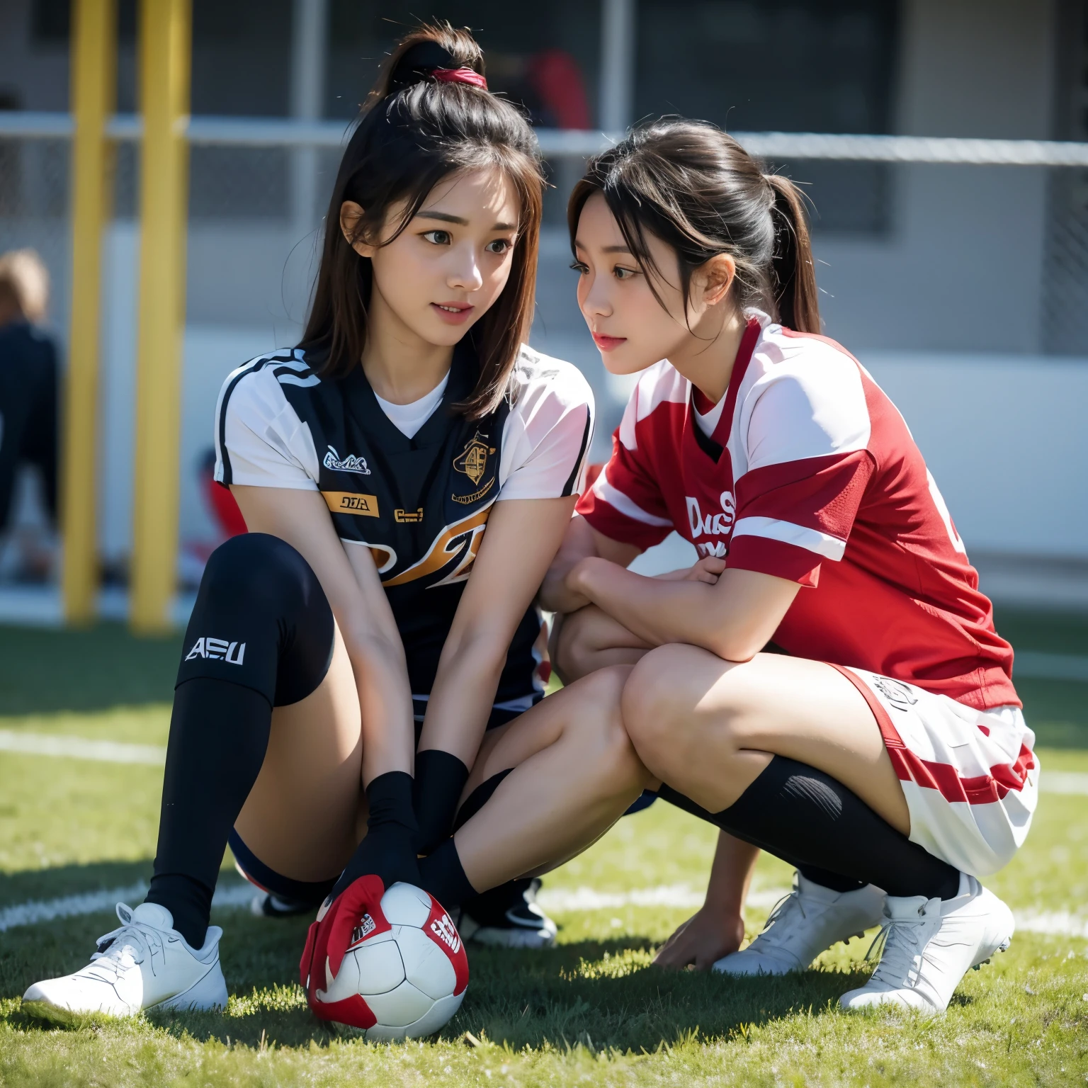 a pair of football socks