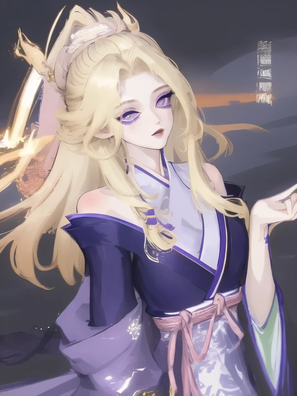 masterpiece, best quality, 1 girl, alone, ager, one quarter japanese, blonde hair, long hair, purple eyes, Side parted bangs, Short Liuhai, Smile, medium breasts, exercise well, Bruma, Outdoor activities, track and field, smug