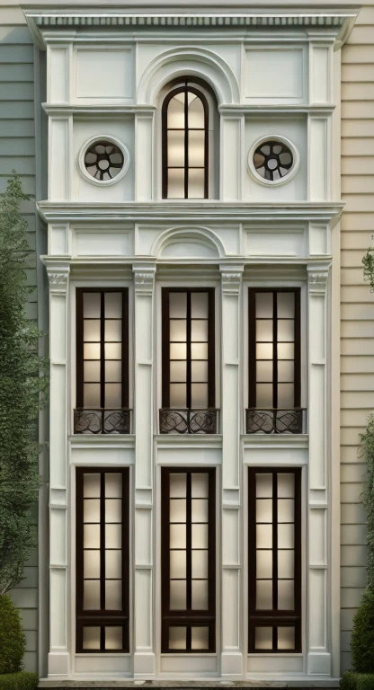 1 neoclassic house:, townhouse, neo classic detail:1.2