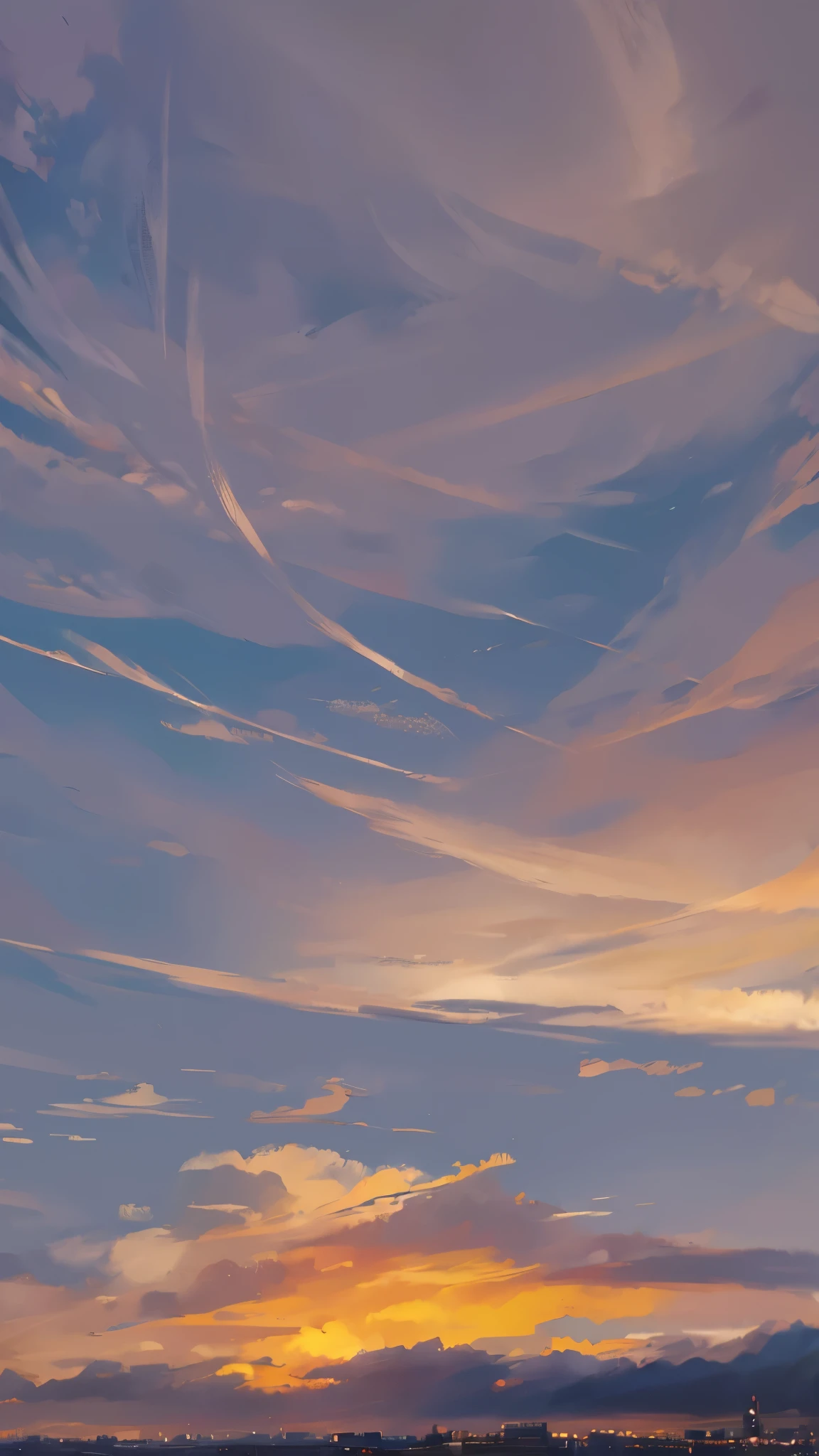 Sky, sunset, sunset, clouds, clouds, only sky, natural objects, wide sky, countryside, Mother Nature