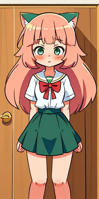make a neko girl,best quallity,shy and blush,breasts