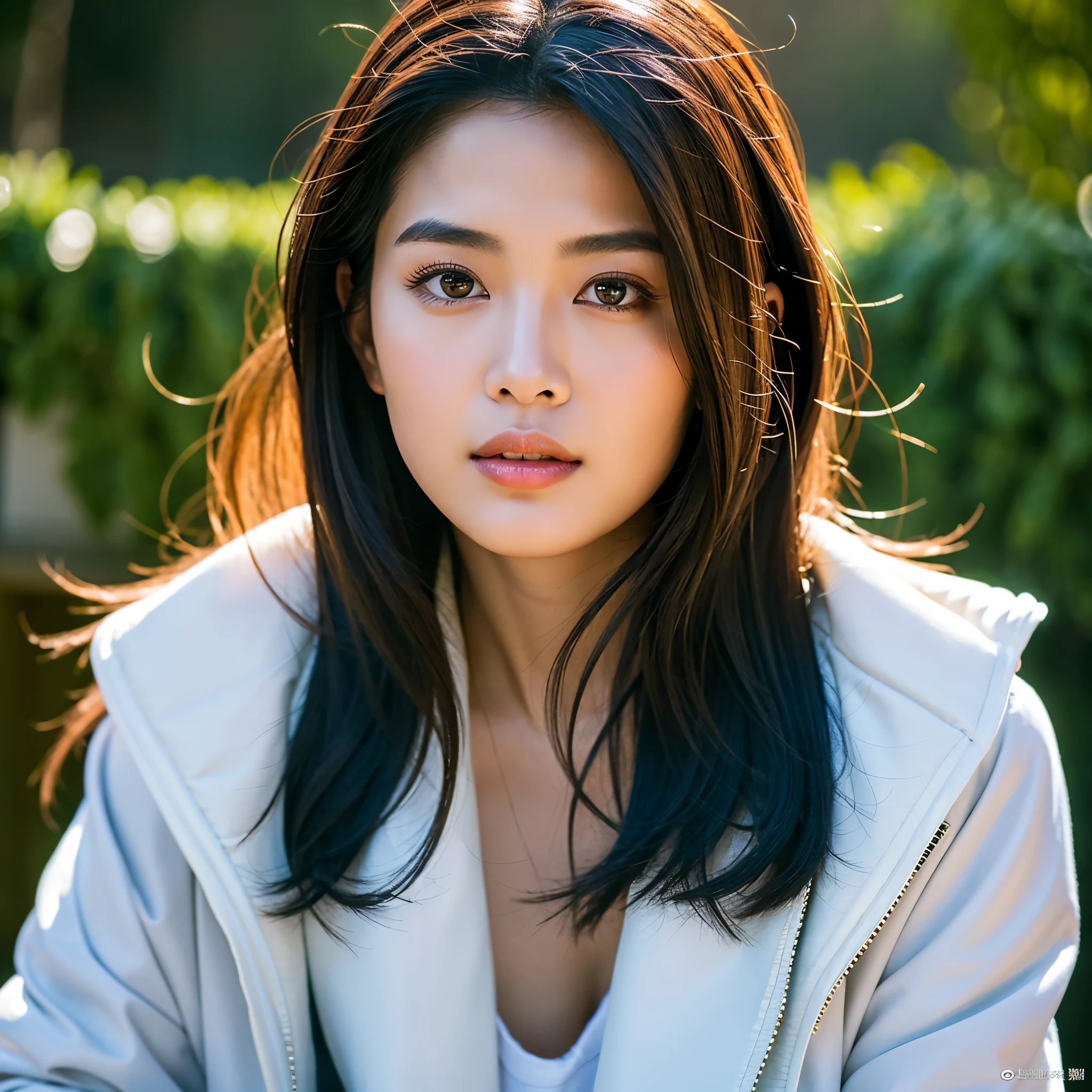 A stunningly realistic Picture of a beautiful indonesian girl comes to life through the lens of the RealisticVision4 model. She is wearing a jacket,Her captivating features are accentuated by the vividness of her black hair, which shimmers under volumetric lighting. With each strand meticulously crafted, the level of detail is nothing short of ultra-detailed and ultra-sharp. The provenance of this masterpiece lies in its striking, gorgeous eyes, which emit an enchanting allure. The image radiates in 8k resolution, providing a high-definition viewing experience that highlights the soulful essence of this ethereal beauty,she is standing and look at front,full body