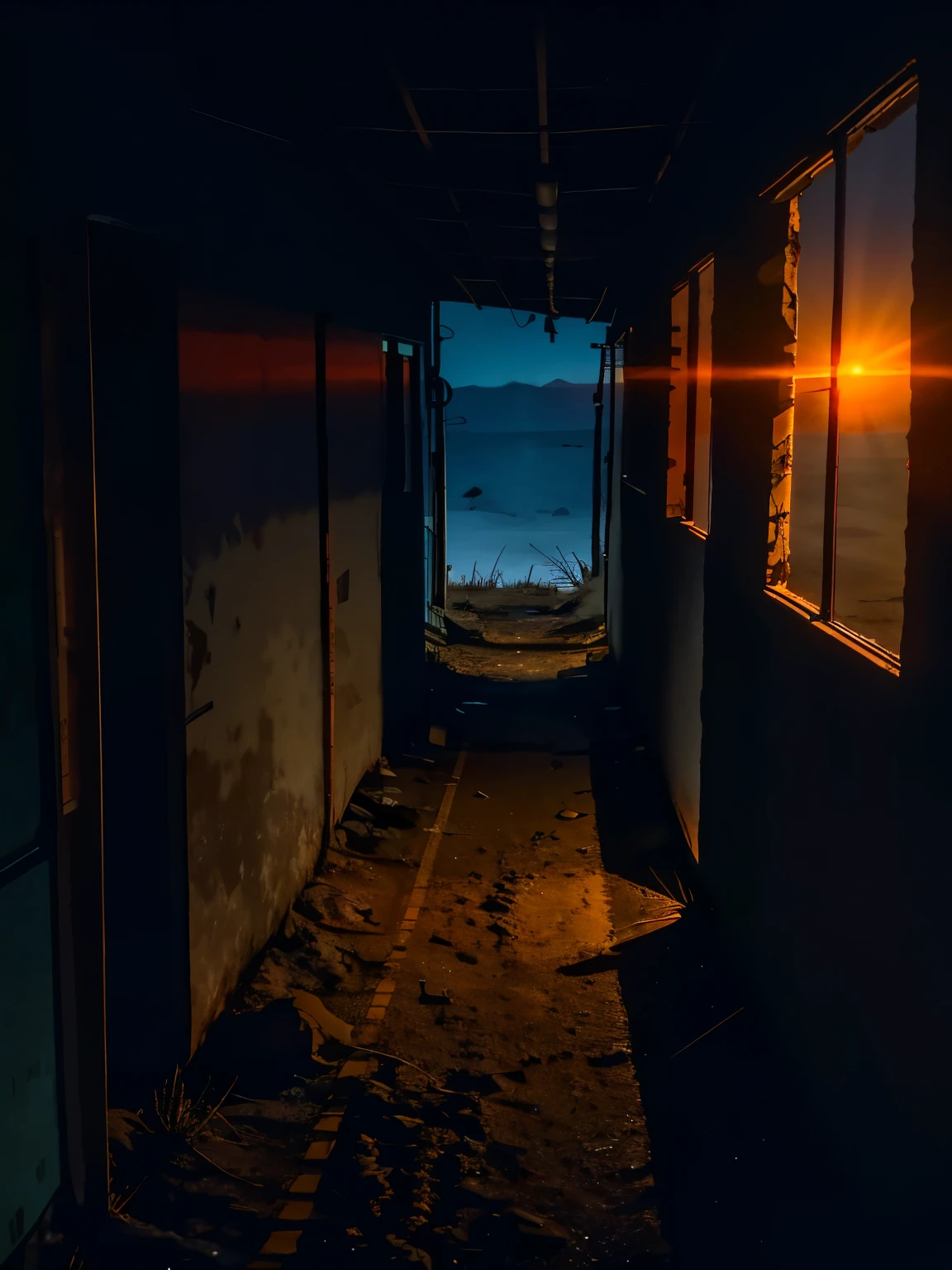as the sun sinks below the horizon, I have a regular check-up、I dared to cross the road and head to camp.. Footsteps echoed in the empty hallway, and a sense of isolation that took hold. the night was still on, Except for the distant chirping of crickets..
