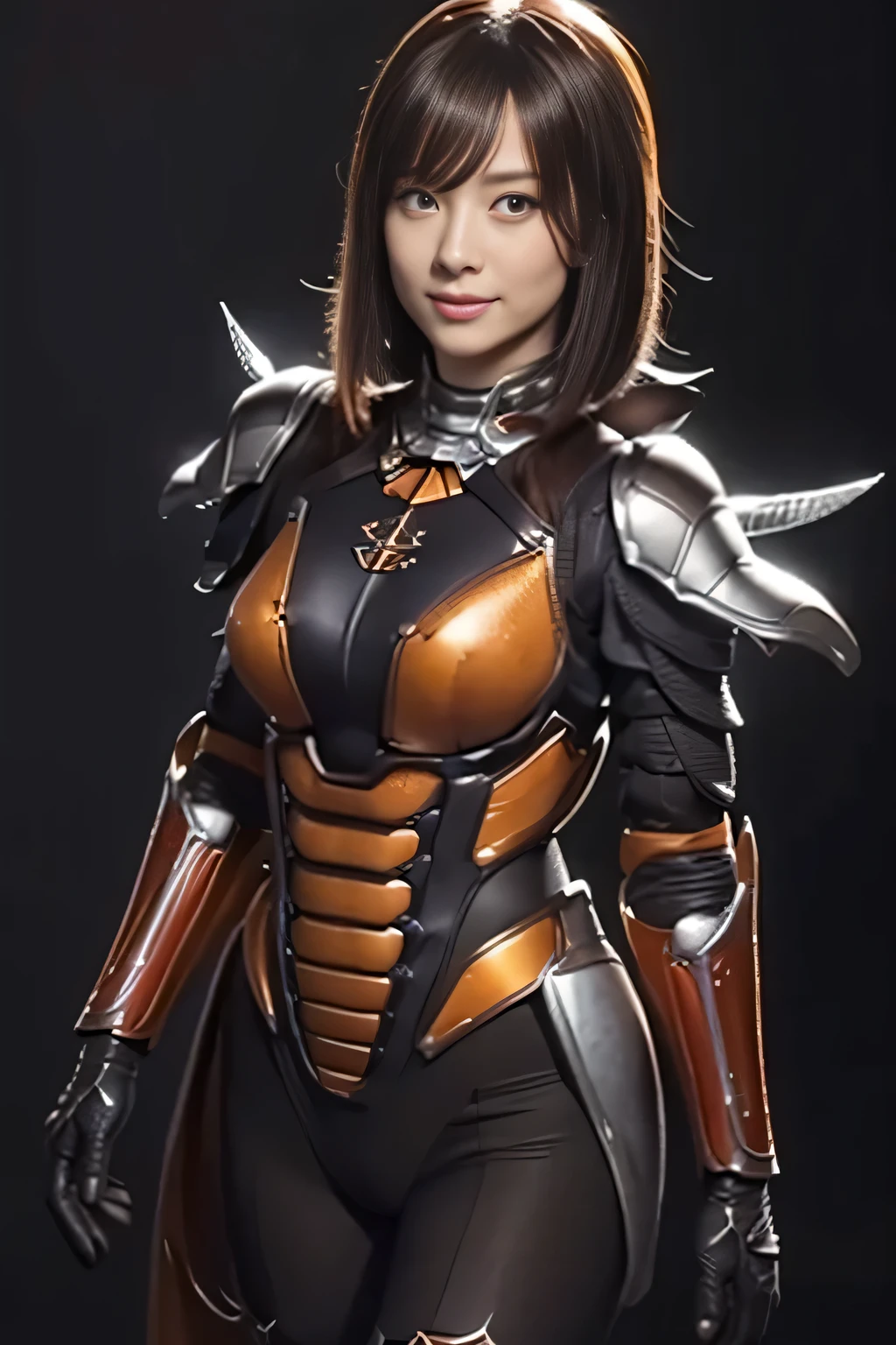 (High resolution,masterpiece,highest quality,Very detailed CG, anime, official art:1.4), realistic, photograph, amazing detail, everything is complicated, shiny and glossy,Amazing number of layers, 8K wallpaper, 3D, sketch, cute, figure,( alone:1.4), perfect female proportions,villain's daughter, (Fusion of dark brown cockroach and lady:1.4), (brown cockroach woman:1.2), (brown cockroach woman:1.2), (Fusion:1.2), (alone:1.4), (evil smile:1.2), muscular, abs, (Cockroach brown exoskeleton bio insect suit:1.4), (Cockroach brown exoskeleton bio insect armor:1.2), (brown transparent cockroach feathers:1.4), (Antennae of brown cockroaches:1.3),