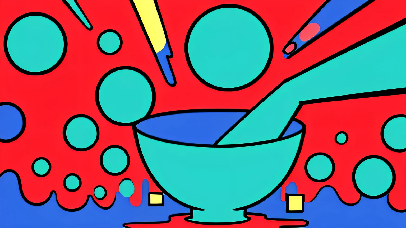 (Ultra Detailed,Ultra High Definition,Detailed Background),((2D)),((Flat Color)),((Colorful)),((Floating Colorful Water))), abstract pop art