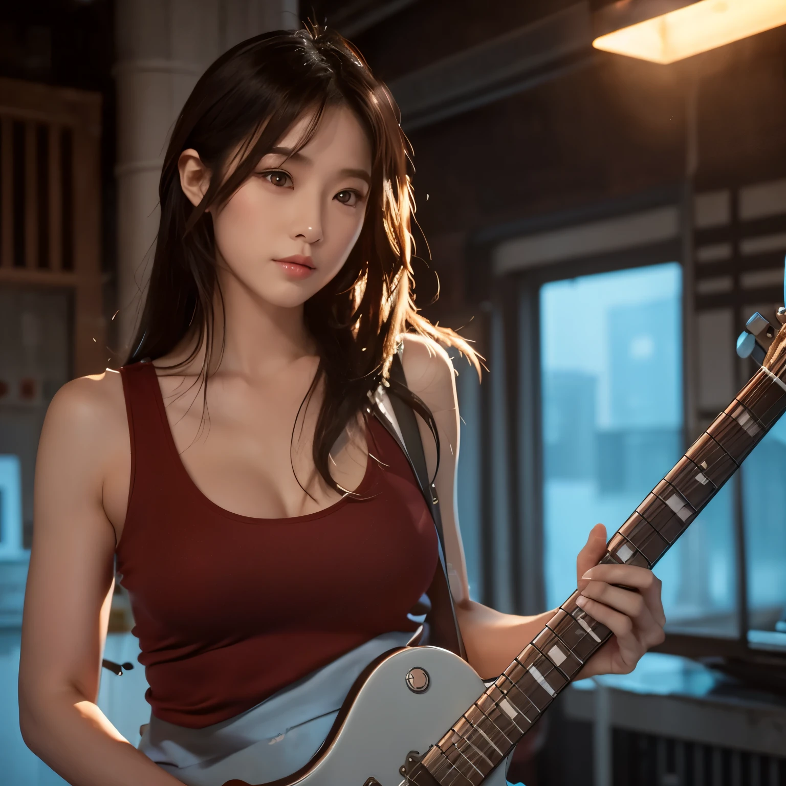 muscular、adult face、emphasize the chest、arm muscles、biomechanical