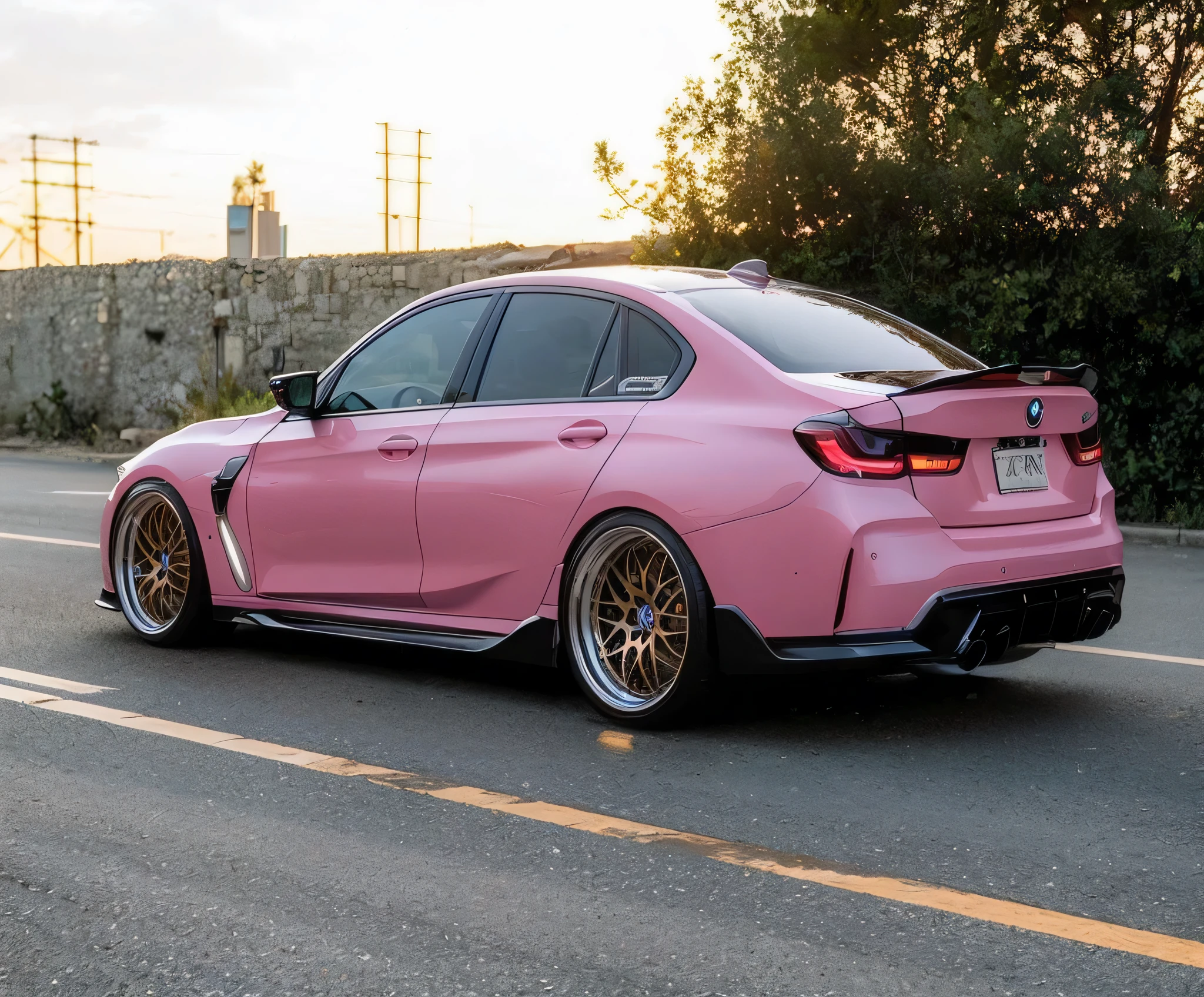 BMW car parked on the roadside, 🤬 🤮 💕 🎀, s line, honda civic, front, front full, wide body, 😭 🤮 💕 🎀, post-processed), Canon eos r 6 shot, Silver chromium, 2 0 2 2, 2022
