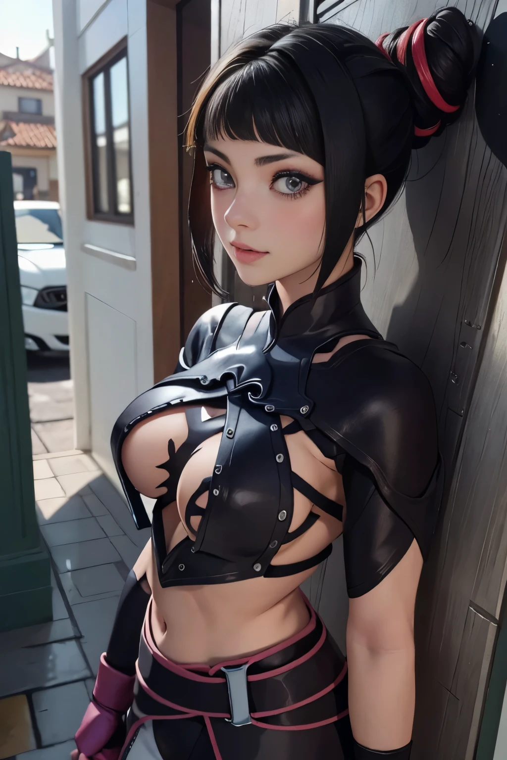 {{Parte Mestre, melhor qualidade, CG extremamente detalhado, Unity 8k papel de parede, Cinematic lighting}}, pintura a tinta tradicional chinesa, 1 garota, , corpo inteiro, dia ensolarado, arquitetura de madeira, protagonista proeminente,, belos olhos detalhados, (seios grandes, clivagem), Bunda redonda, looking at the audience, Long eyelashes, Standing on one leg, standing division,1 garota, anime, personagem de anime,sozinho, A fim de, Ombros nus, rosto bonito, Rosto altamente detalhado, olhos altamente detalhados, Subsurface Dispersion, blush de rosto inteiro, fleshy lips, Antecedentes detalhados, profundidade de campo, anime