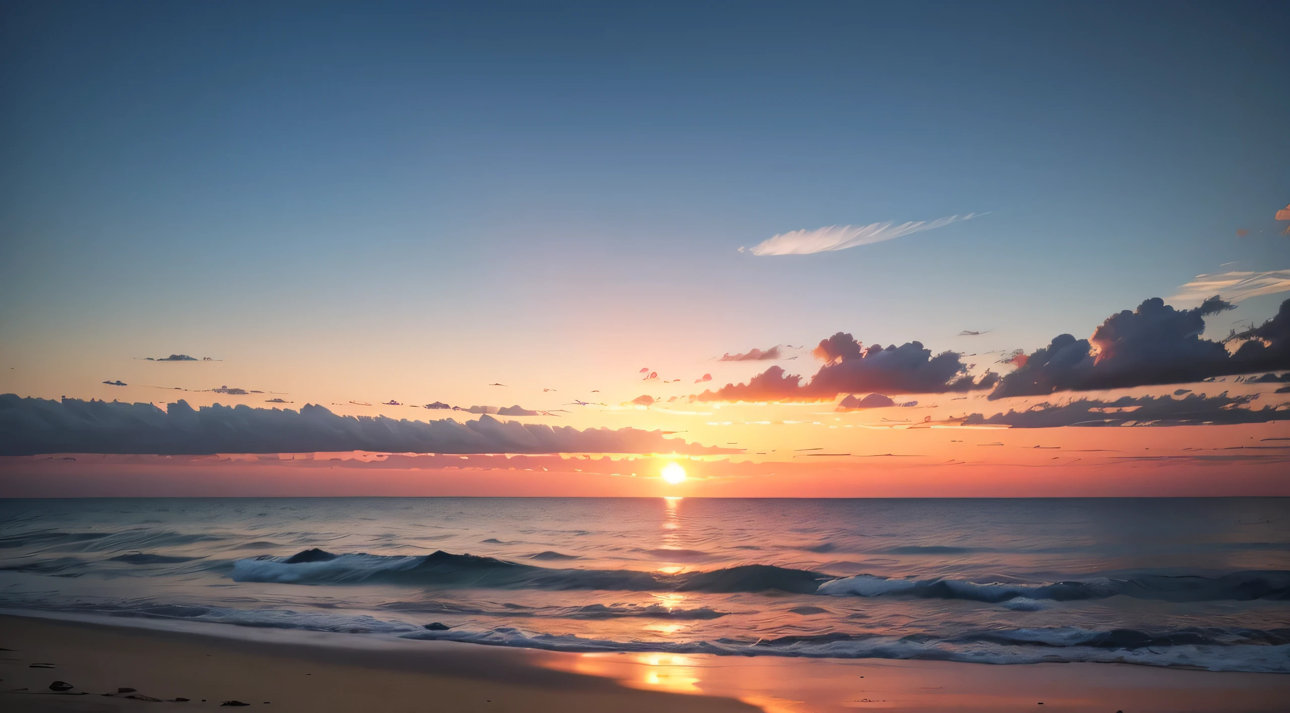 Sunset by the sea