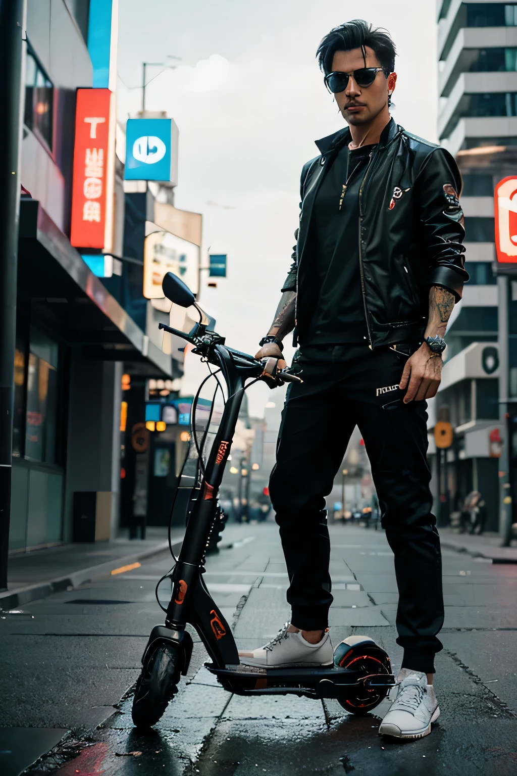 Handsome and eye-catching, I transform into a cyberpunk character,Ride the handsome electric scooter Xiaomi GT2
