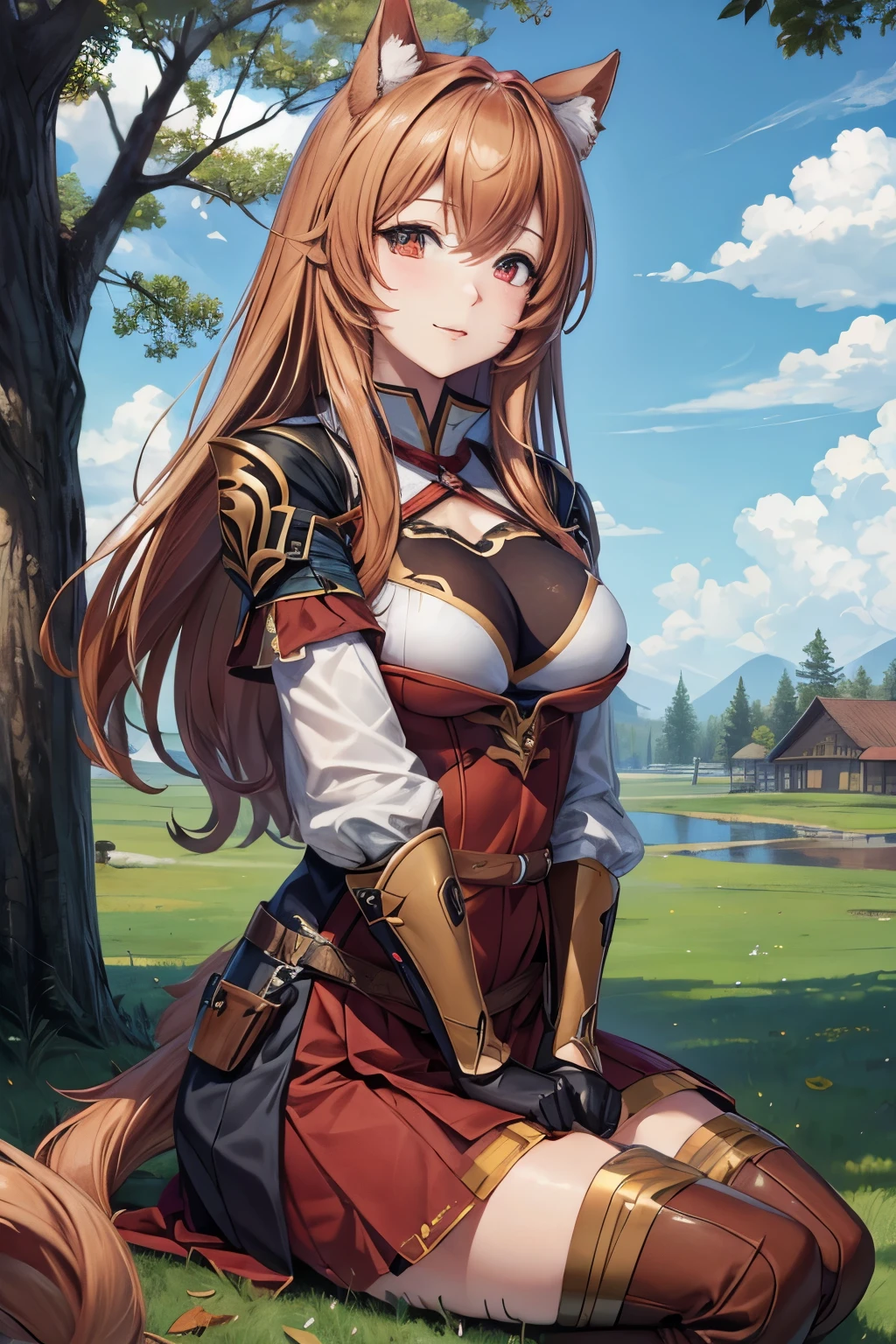 raphtalia, big breast, realistic, ultra detail,