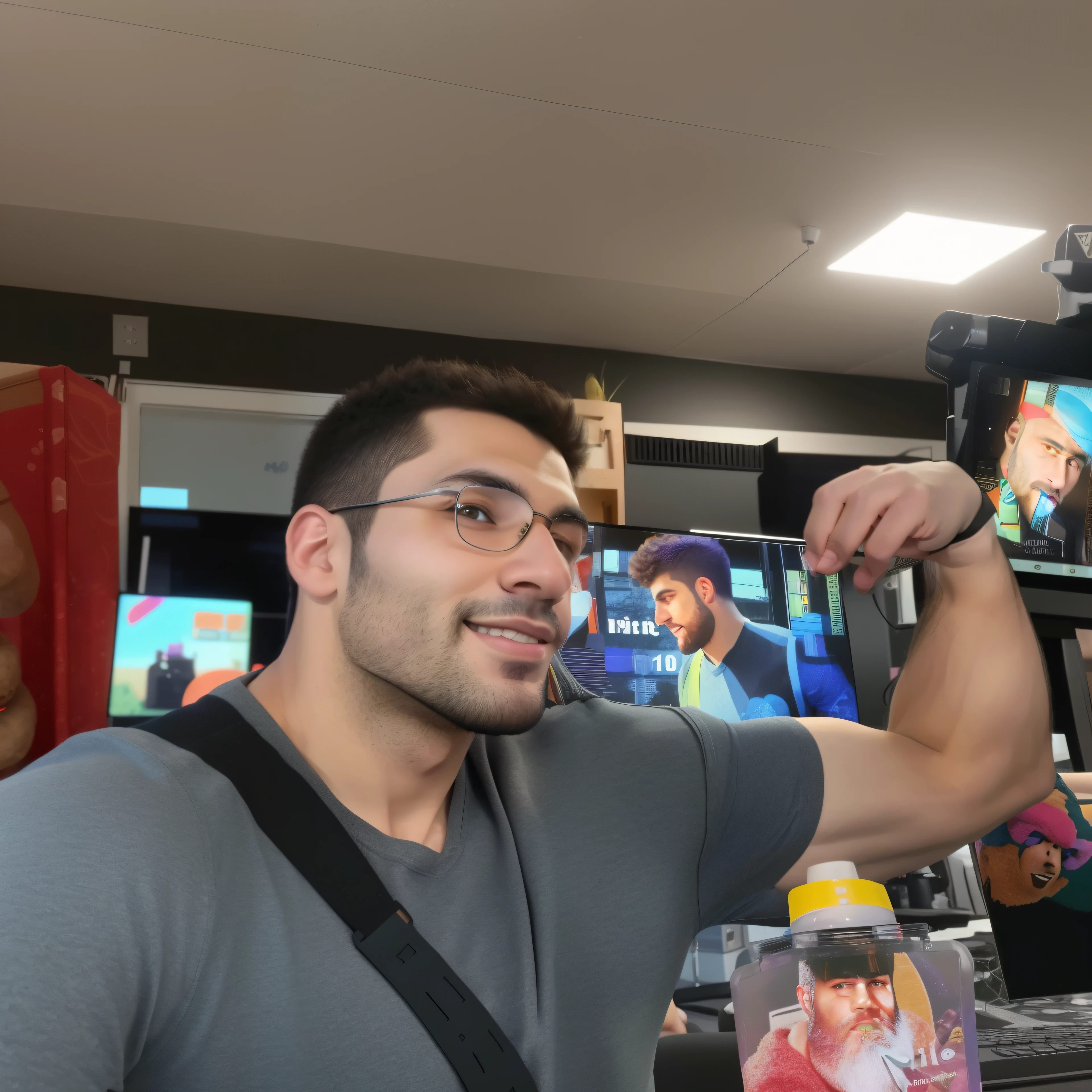 there is a hairy Palestinian buff extremely muscular and extremely masculine man , taken in the early 2000s, jock, ludwig, taken in the late 2010s, profile picture 1024px, typical gym jock, taken in the late 2000s, linus from linustechtips, avatar image, headshot profile picture, gym bunny, facial hair, full goatee, nude, naked , body hair, really hairy