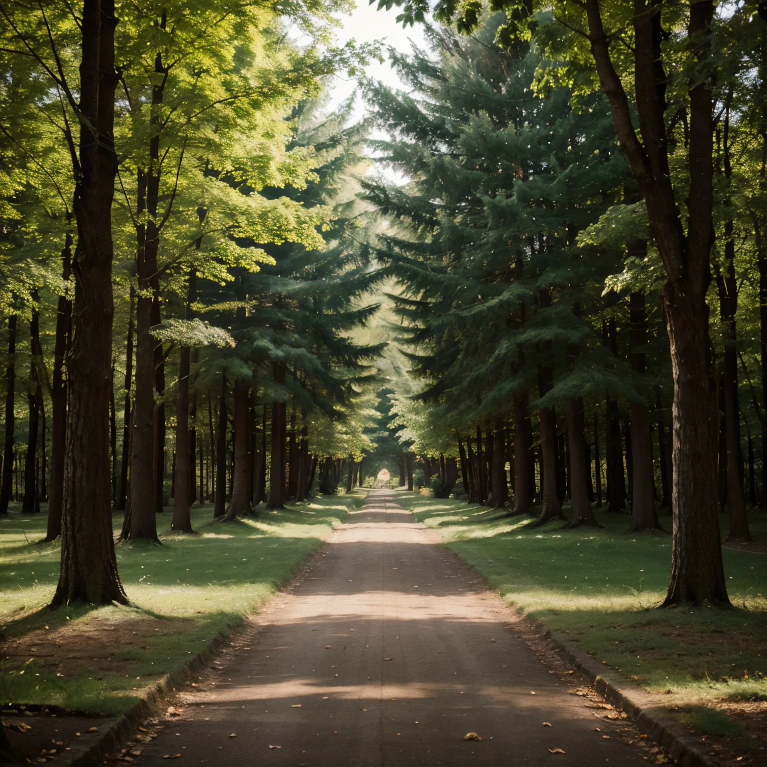 Create images of beautiful places with lots of light and peace, trees, movement