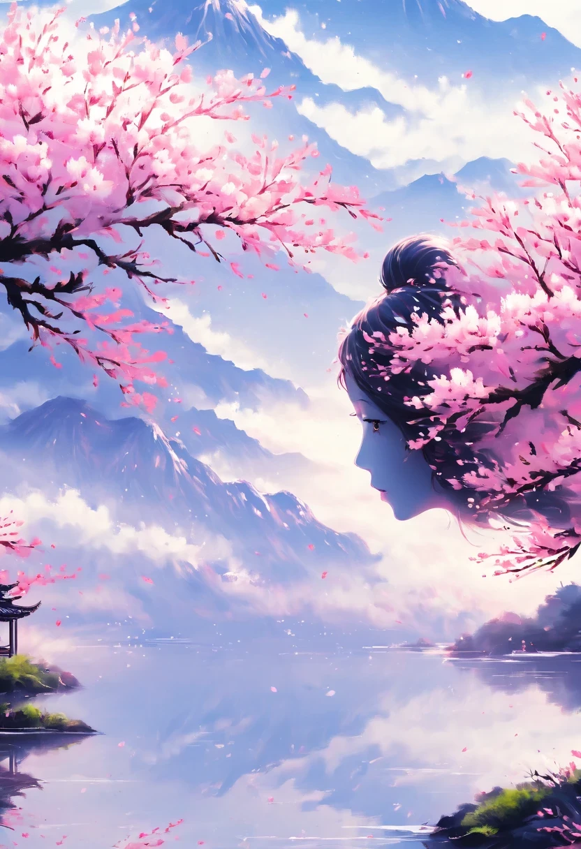 (masterpiece, best quality:1.2), 1 girl, alone,Cherry blossoms,
