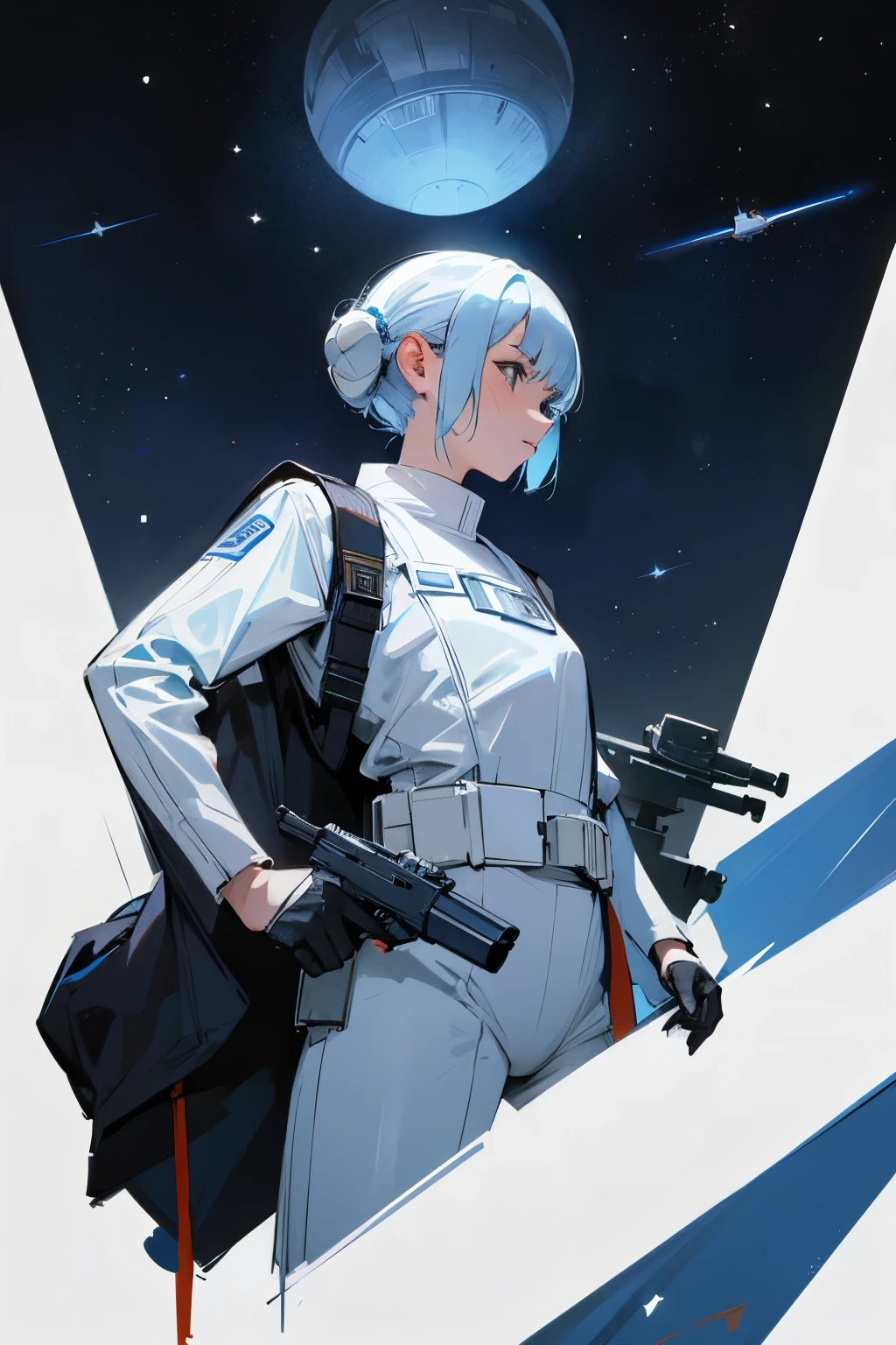 Star wars manga noir et blanc personnage multiple