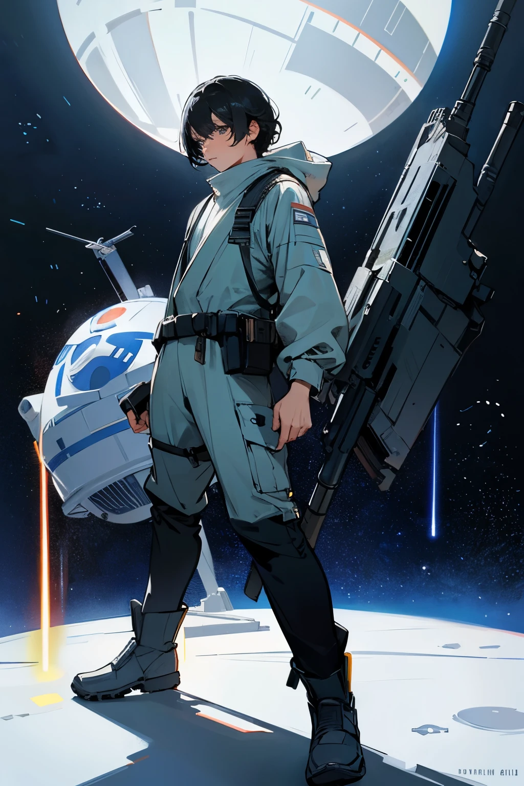 star wars, star wars gun, alien, star wars outfit, male