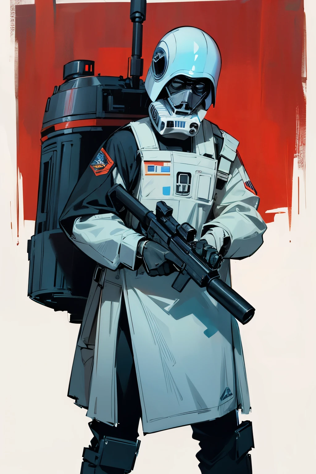 star wars, star wars gun, alien, star wars outfit, star wars droid, smirking