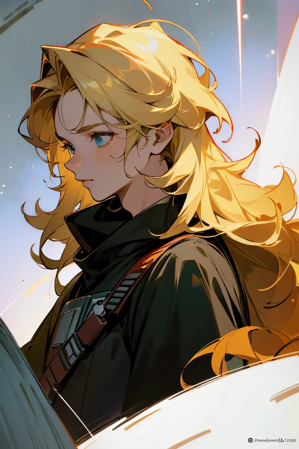 star wars, alien, star wars outfit, young male, blonde hair,long curly hair,