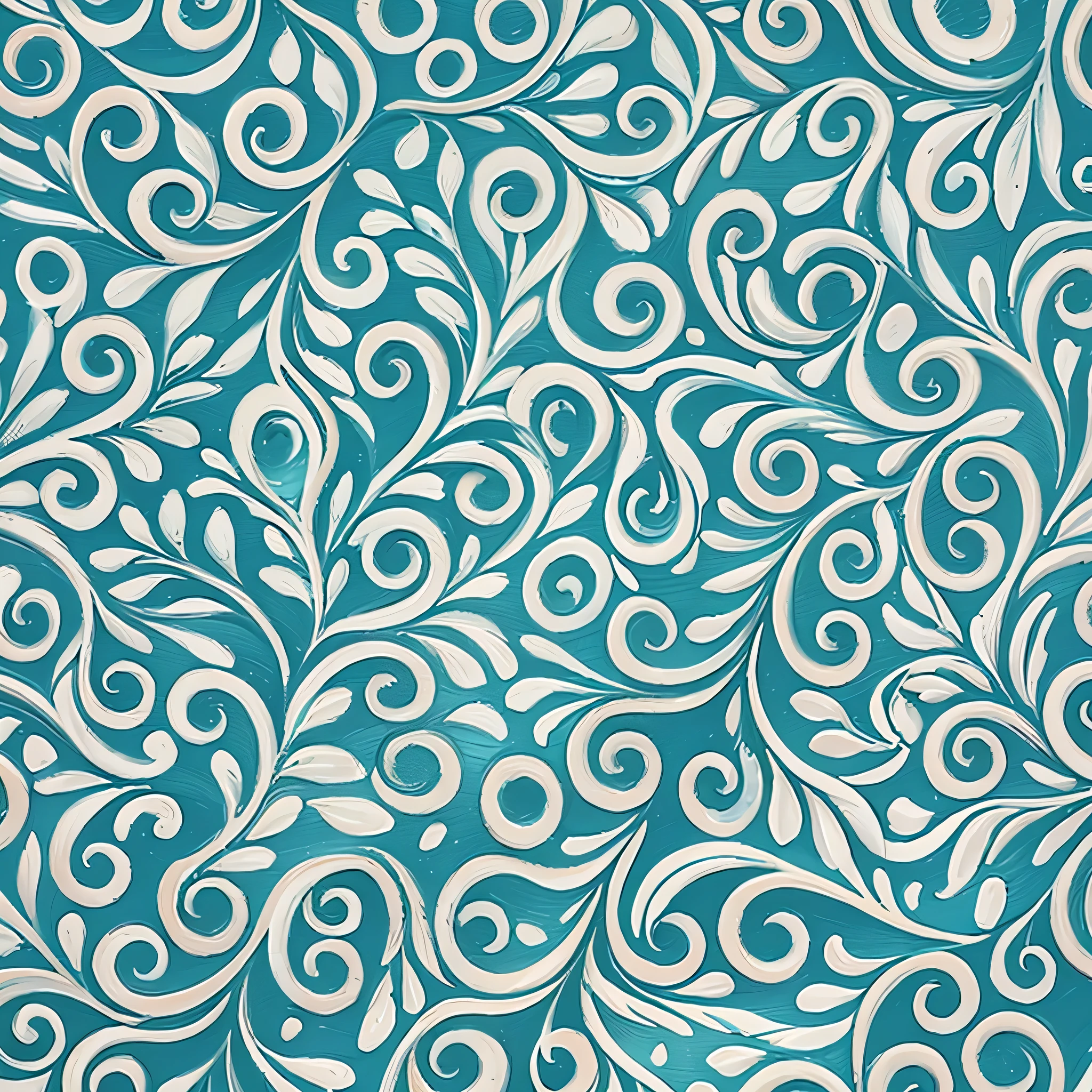 a blue and white floral pattern with swirls on a blue background, smooth organic pattern, pattern art, wallpaper pattern, seamless pattern design, floral pattern, vines. tiffany blue, damask pattern, damask patern, abstract pattern, ocean pattern, subtle pattern, ornate pattern, intricate patterns 4k, detailed patterned background, small and dense intricate vines