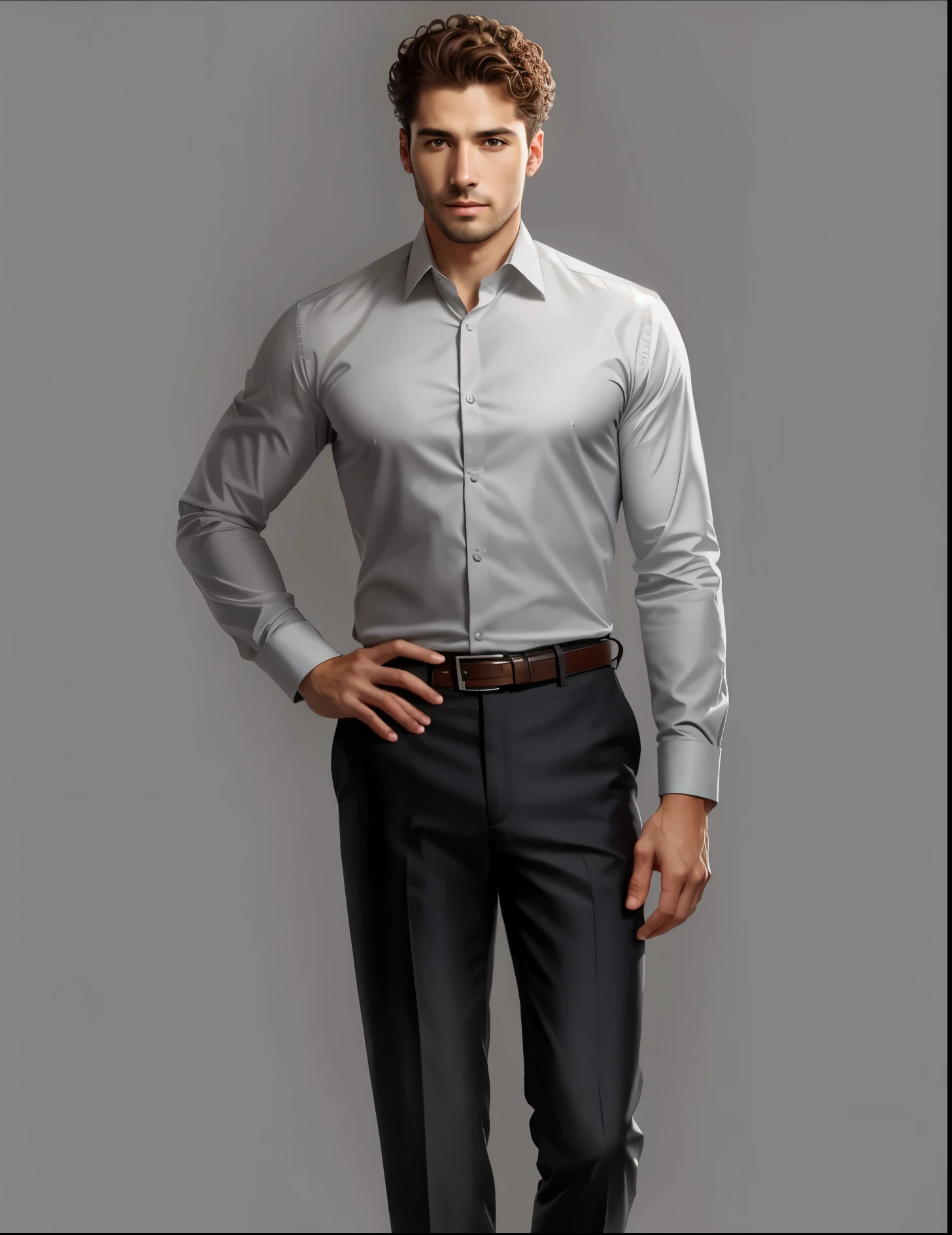 Man with brown, body, in a business suit, high quality, super detailed, high quality, HD. 4k, 8K High Definition. skin texture, 8K, Raw-Photo, Best quality, the masterpiece, Realistic, фотоRealistic, HD. 4k, 8K High Definition. skin texture, yellowish skin tone, sharp image, curly hair