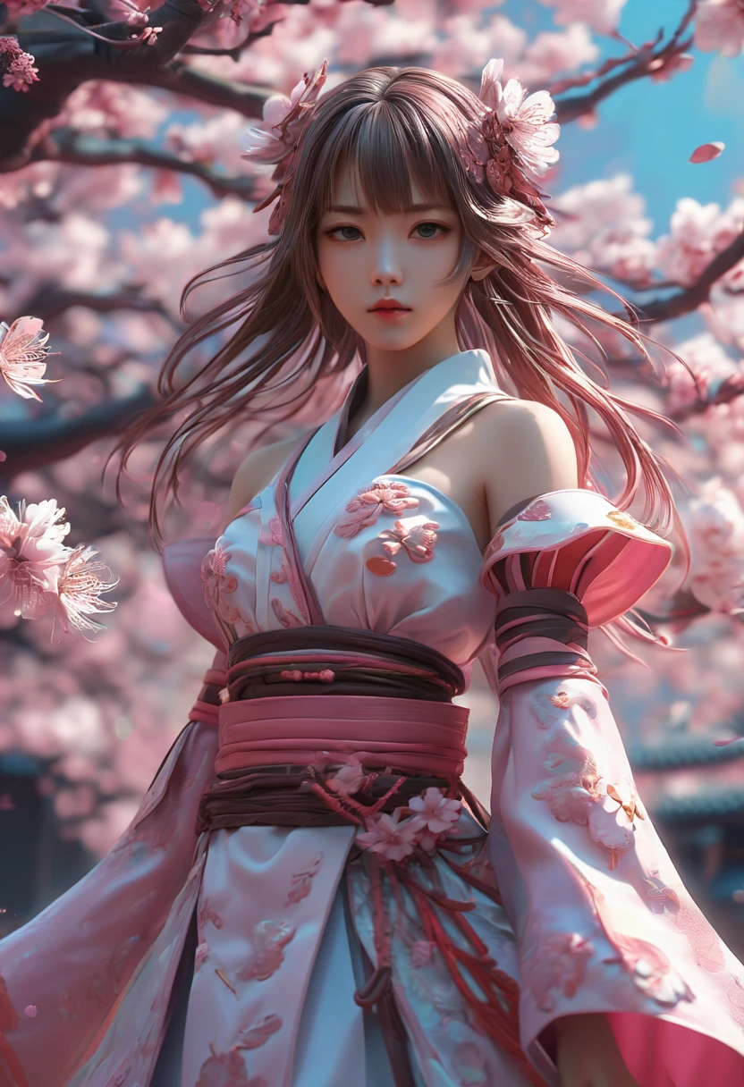 cinematic still, Sakura Maiden, girl, Abstract, fantasy art, concept art, best quality, masterpiece, Representative work, official art, Professional, Ultra intricate detailed, 8k