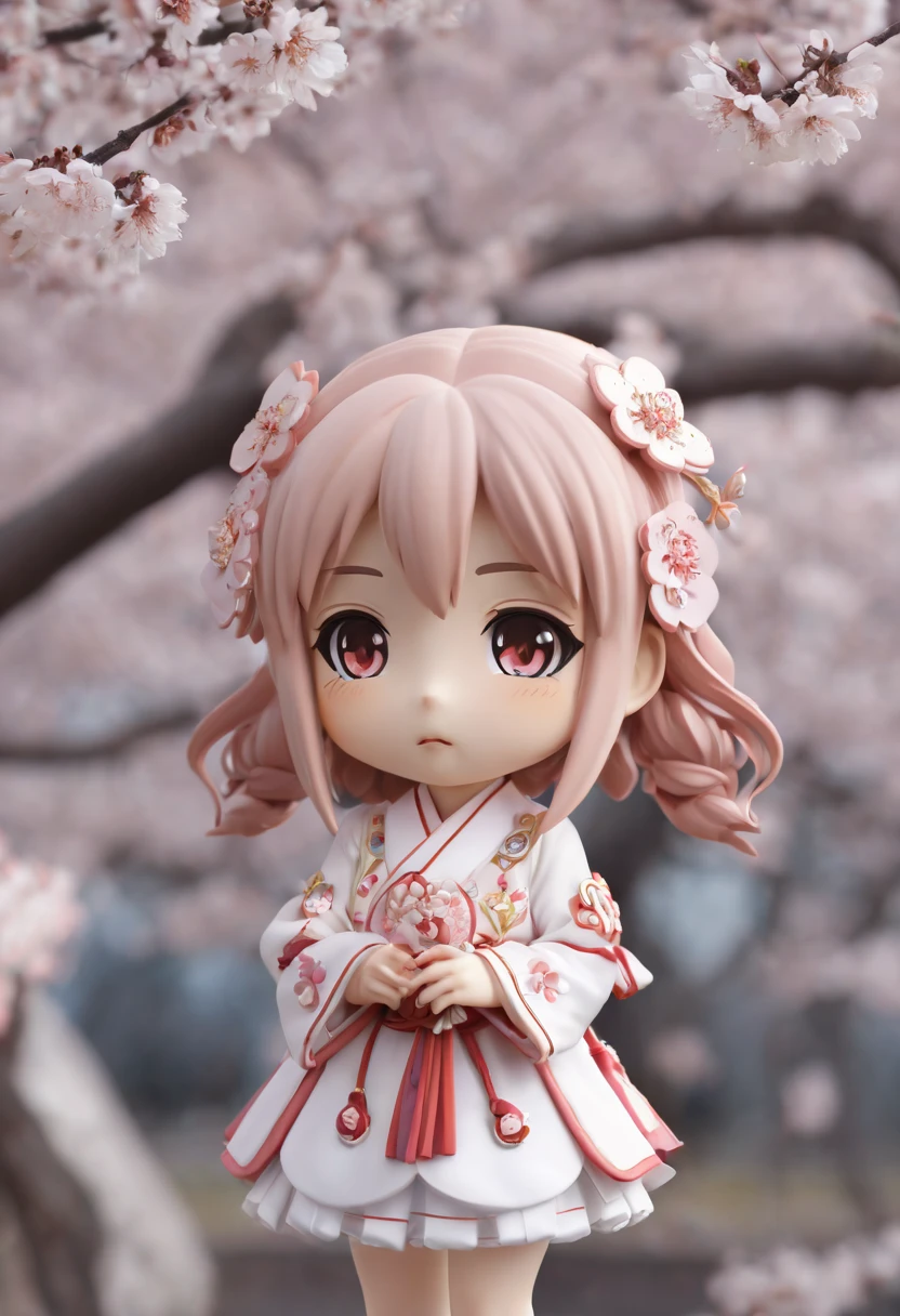 cinematic still, Sakura Maiden, girl, chibi, best quality, masterpiece, Representative work, official art, Professional, Ultra intricate detailed, 8k