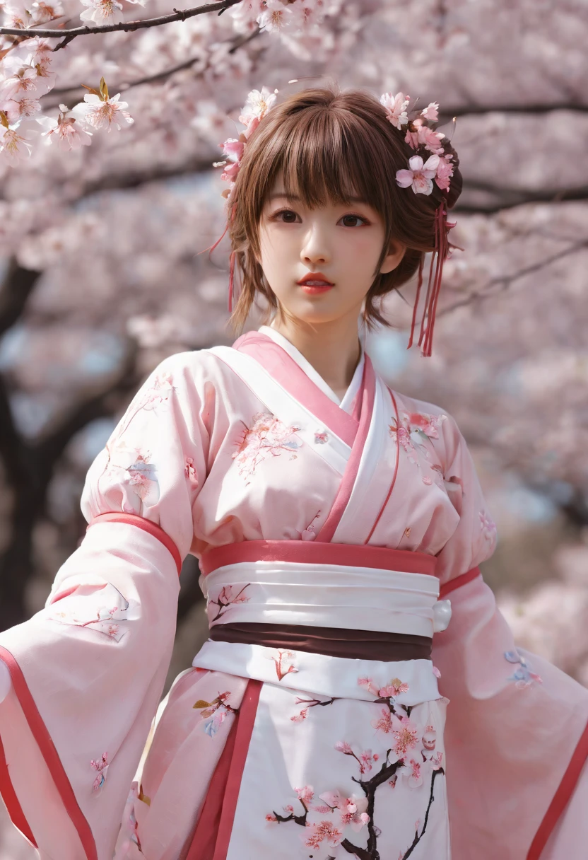 cinematic still, Sakura Maiden, girl, kawaii art, best quality, masterpiece, Representative work, official art, Professional, Ultra intricate detailed, 8k