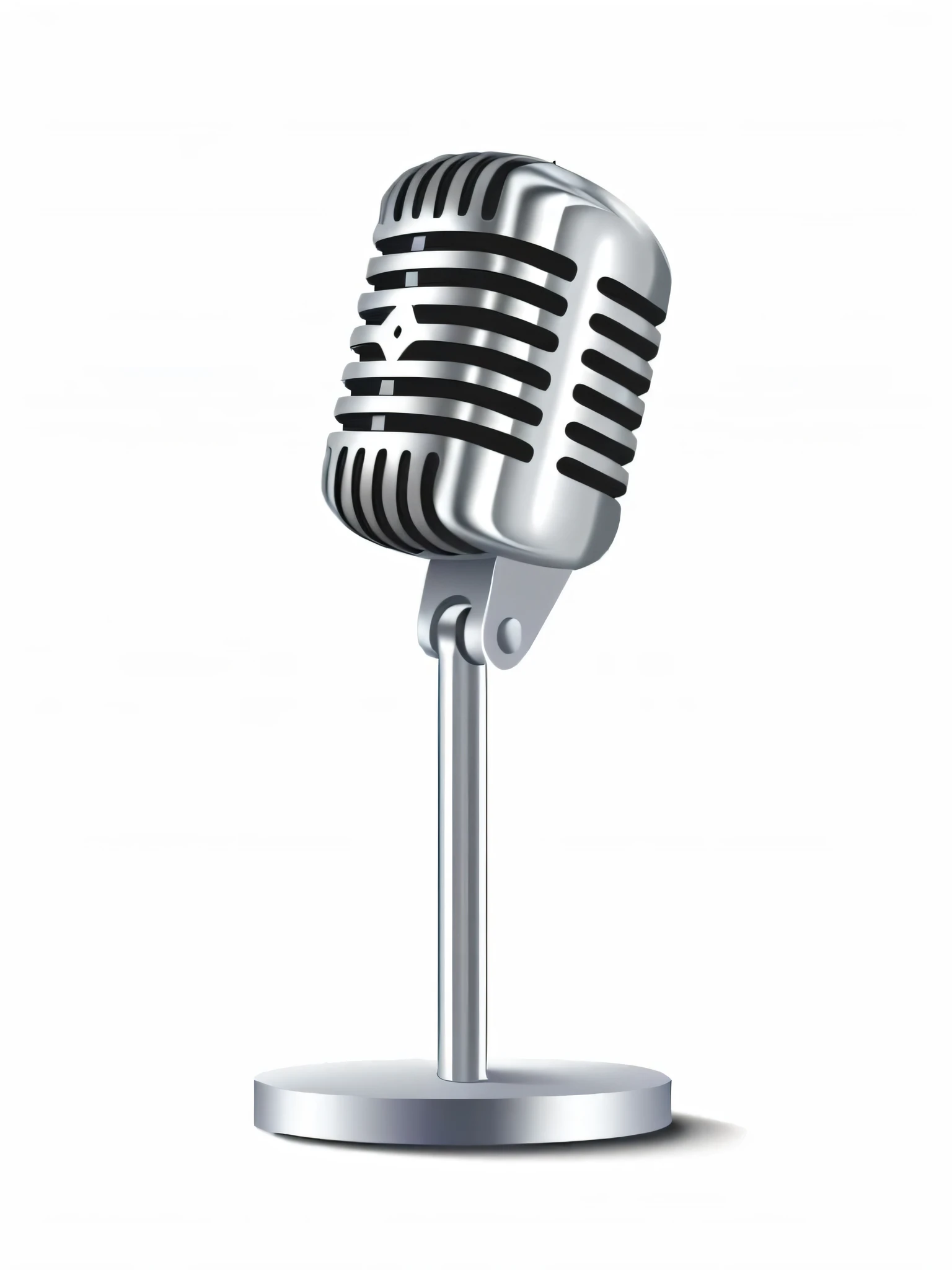 a silver microphone on a stand with a white background, microphone, standing microphones, studio microphone, microphones, microphone silluette, vocalist, rapping into microphone, hd illustration, vocal, sitting in front of a microphone, singing into microphone, speech, very high quality, singing, vector illustration, transparent background, detailed with high quality, studio quality, radio