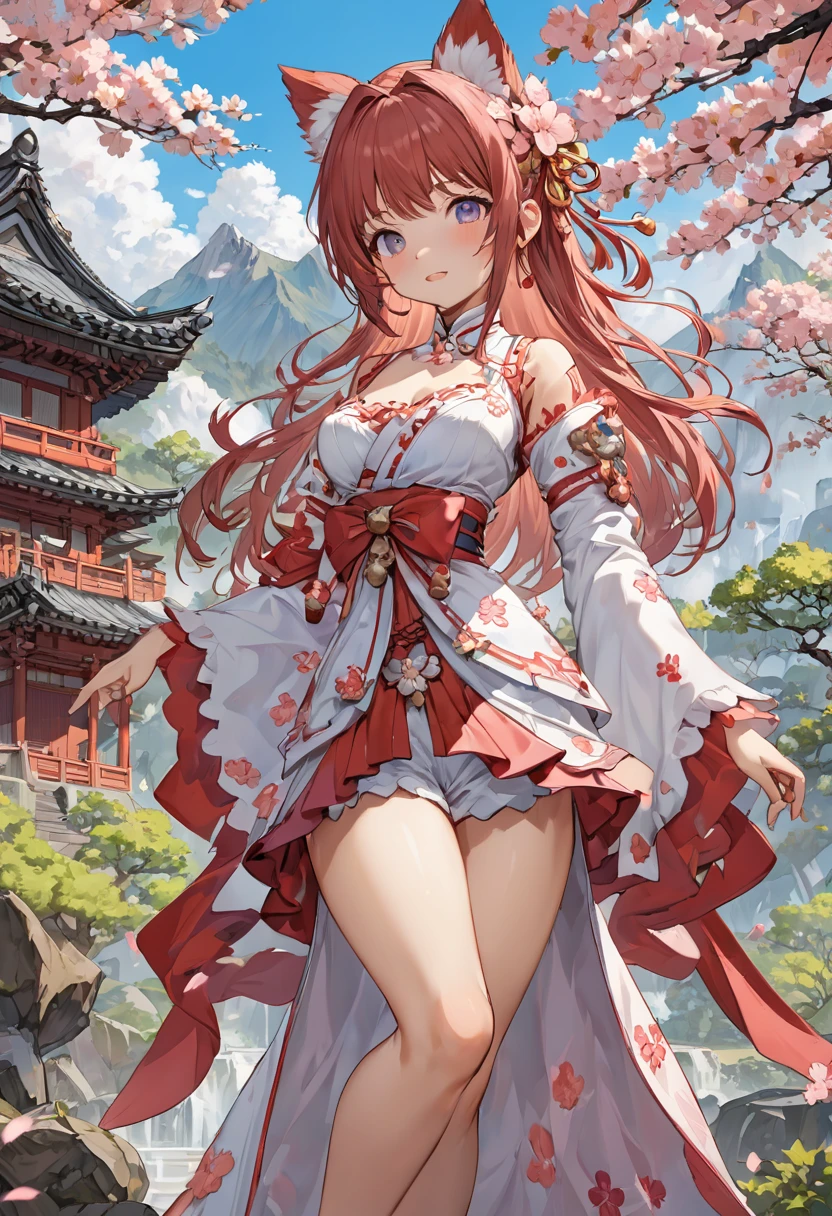 Sakura Maiden, girl, inspired by cartoon movie, best quality, masterpiece, Representative work, official art, Professional, Ultra intricate detailed, 8k